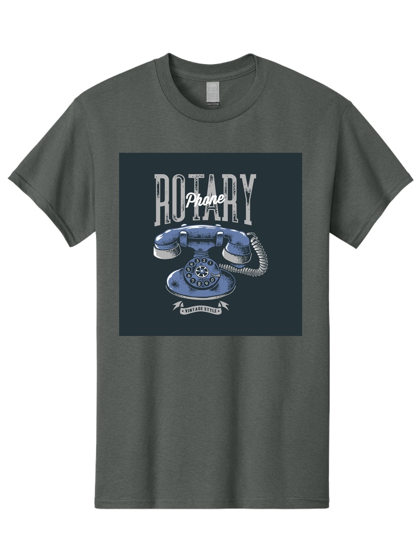 Rotary-Phone Men'S Graphic Tee, 100% Cotton, Comfortable Casual Summer Wear, Machine Washable, Vintage Rotary Phone, Retro Telephone, Classic Communication, Nostalgic Device, Antique Technology, Vintage Style, Retro Design, Old Fashioned Phone Aab477 14