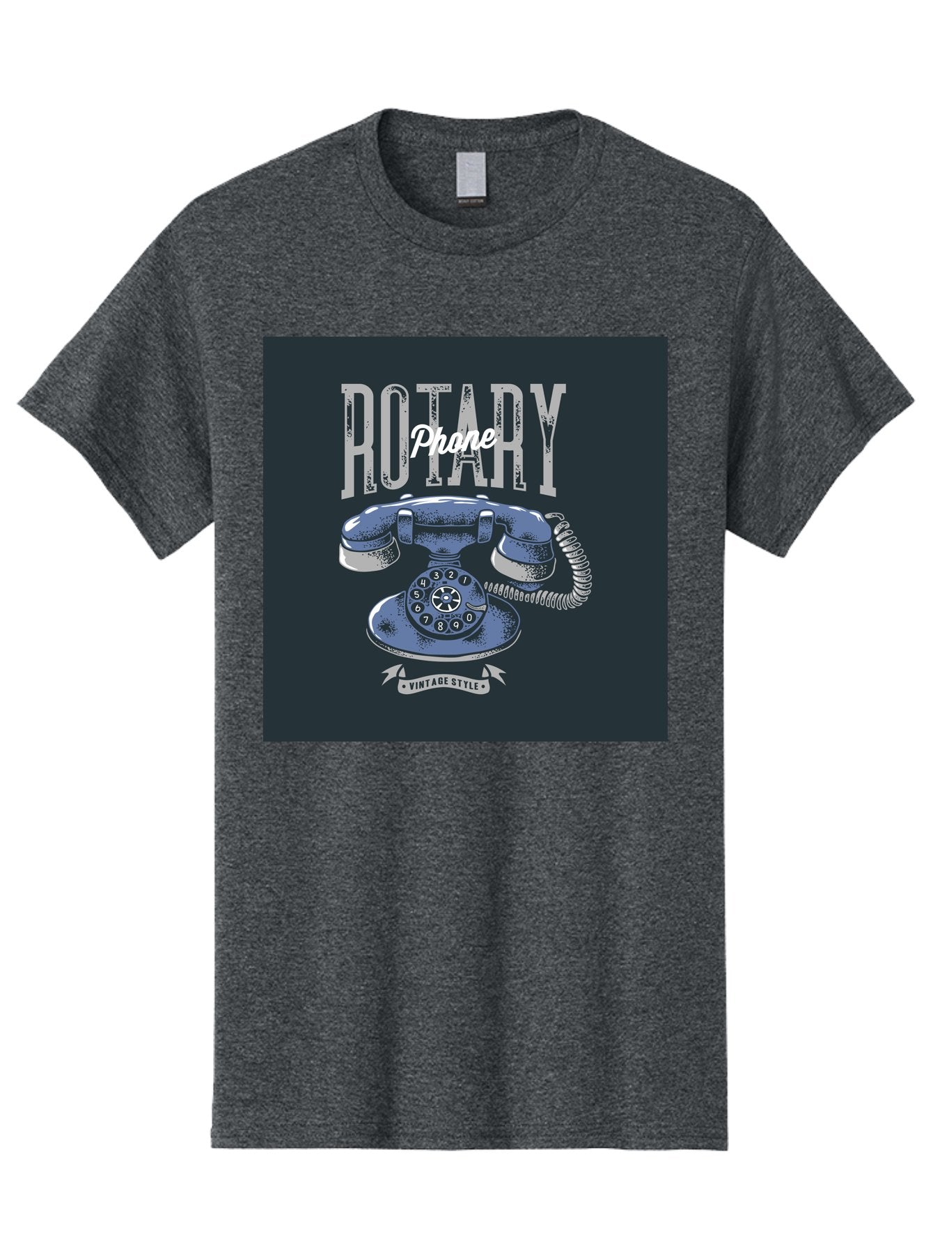 Rotary-Phone Men'S Graphic Tee, 100% Cotton, Comfortable Casual Summer Wear, Machine Washable, Vintage Rotary Phone, Retro Telephone, Classic Communication, Nostalgic Device, Antique Technology, Vintage Style, Retro Design, Old Fashioned Phone Aab477 11