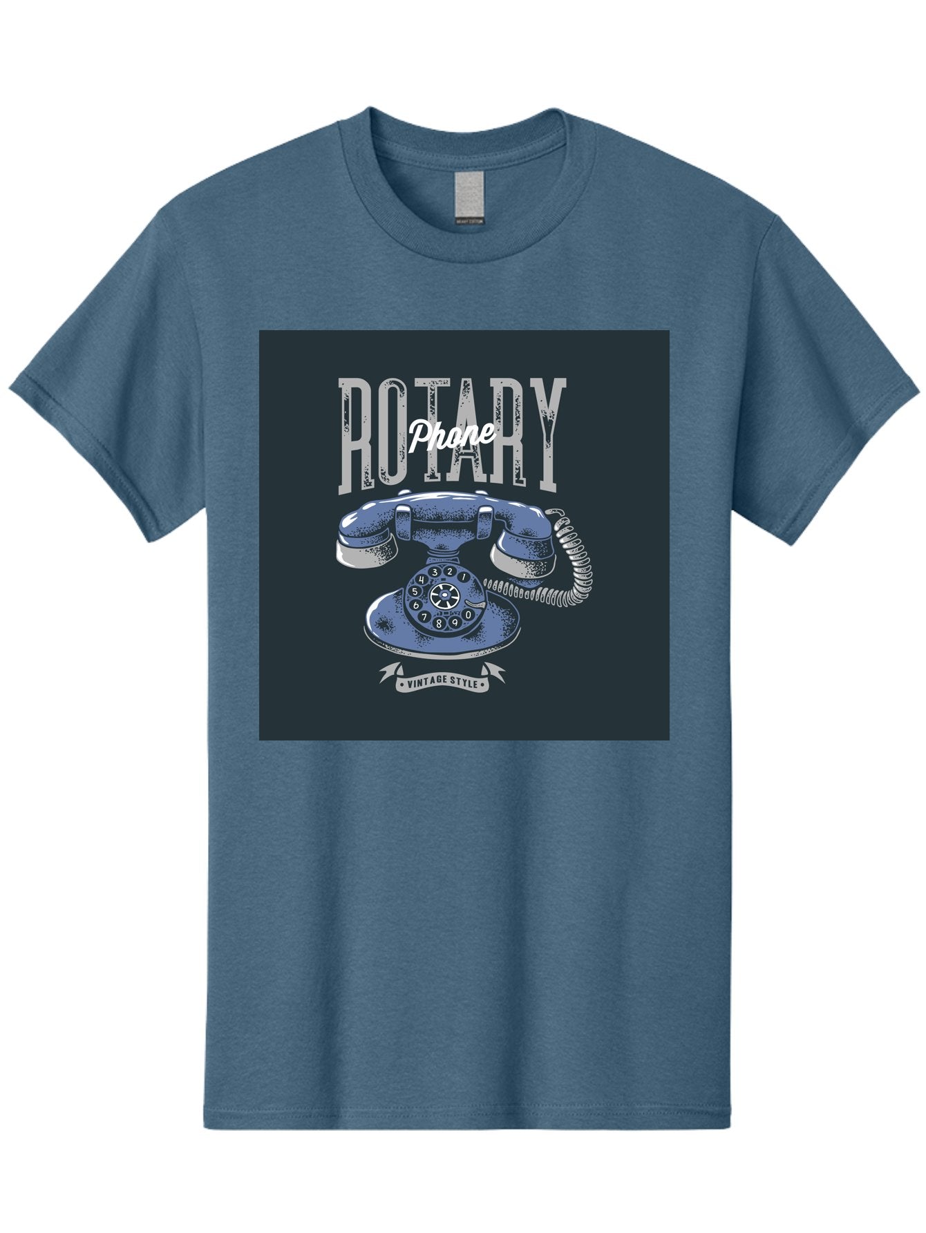 Rotary-Phone Men'S Graphic Tee, 100% Cotton, Comfortable Casual Summer Wear, Machine Washable, Vintage Rotary Phone, Retro Telephone, Classic Communication, Nostalgic Device, Antique Technology, Vintage Style, Retro Design, Old Fashioned Phone Aab477 10