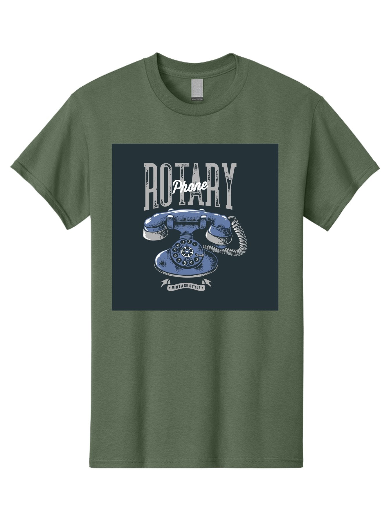 Rotary-Phone Men'S Graphic Tee, 100% Cotton, Comfortable Casual Summer Wear, Machine Washable, Vintage Rotary Phone, Retro Telephone, Classic Communication, Nostalgic Device, Antique Technology, Vintage Style, Retro Design, Old Fashioned Phone Aab477