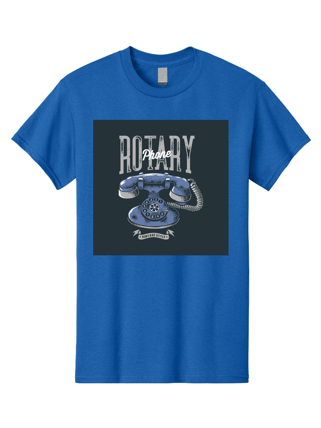 Rotary-Phone Men'S Graphic Tee, 100% Cotton, Comfortable Casual Summer Wear, Machine Washable, Vintage Rotary Phone, Retro Telephone, Classic Communication, Nostalgic Device, Antique Technology, Vintage Style, Retro Design, Old Fashioned Phone Aab477 3
