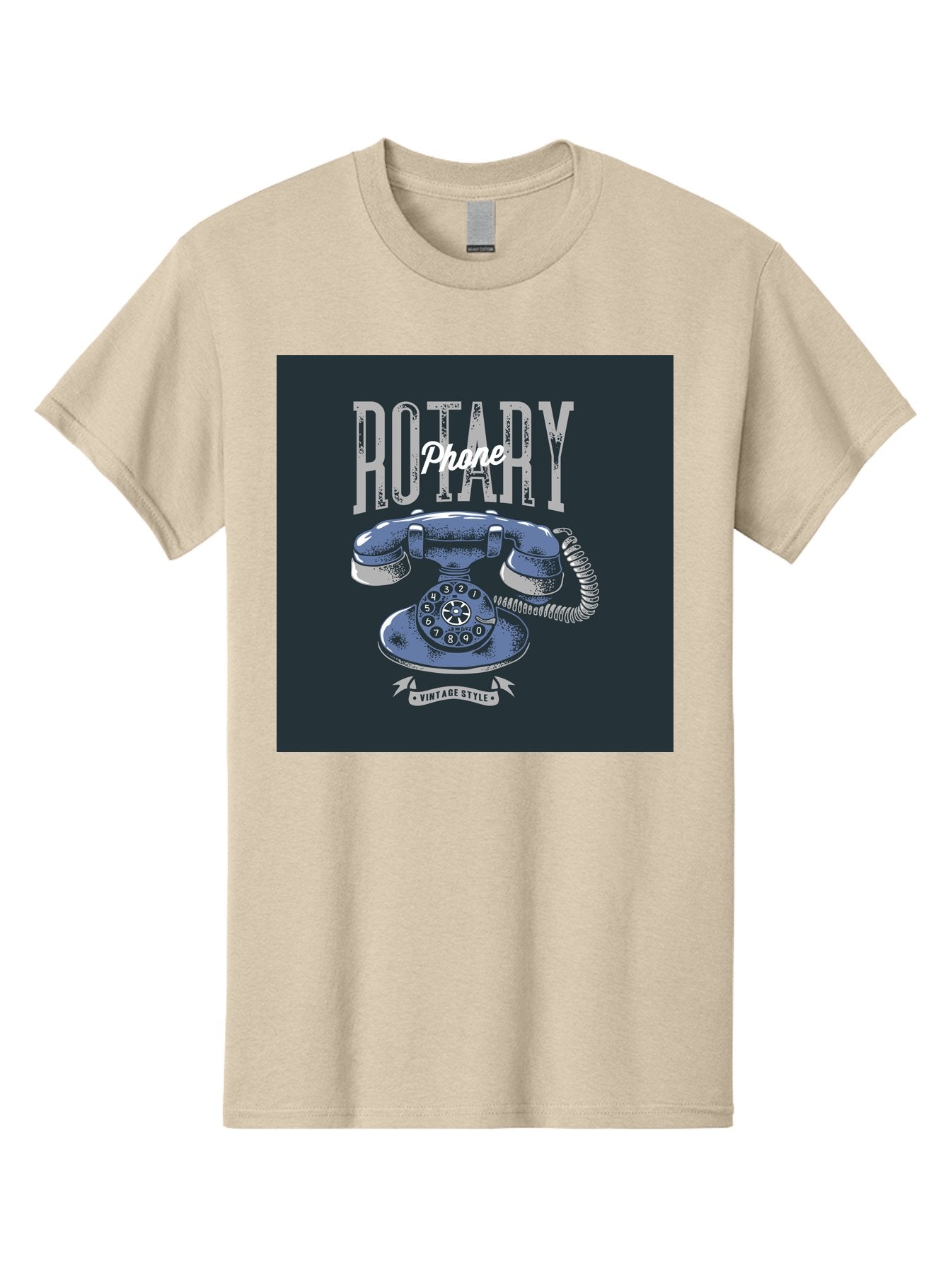 Rotary-Phone Men'S Graphic Tee, 100% Cotton, Comfortable Casual Summer Wear, Machine Washable, Vintage Rotary Phone, Retro Telephone, Classic Communication, Nostalgic Device, Antique Technology, Vintage Style, Retro Design, Old Fashioned Phone Aab477 6