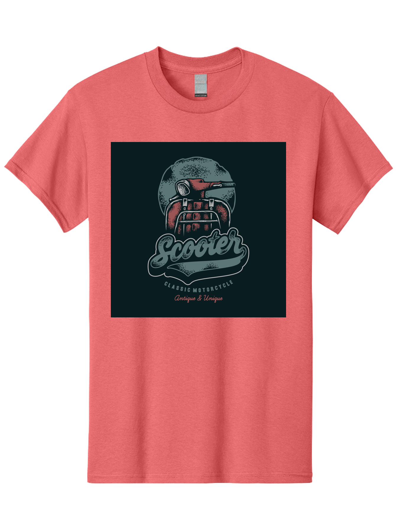 Scooter-Classic-Motorcycle Men'S Graphic Tee, 100% Cotton, Comfortable Casual Summer Wear, Machine Washable, Vintage Motorcycle Helmet, Classic Scooter Design, Antique Bike, Unique Motorcycle Art, Retro Scooter Style, Nostalgic Ride, Aab479 17