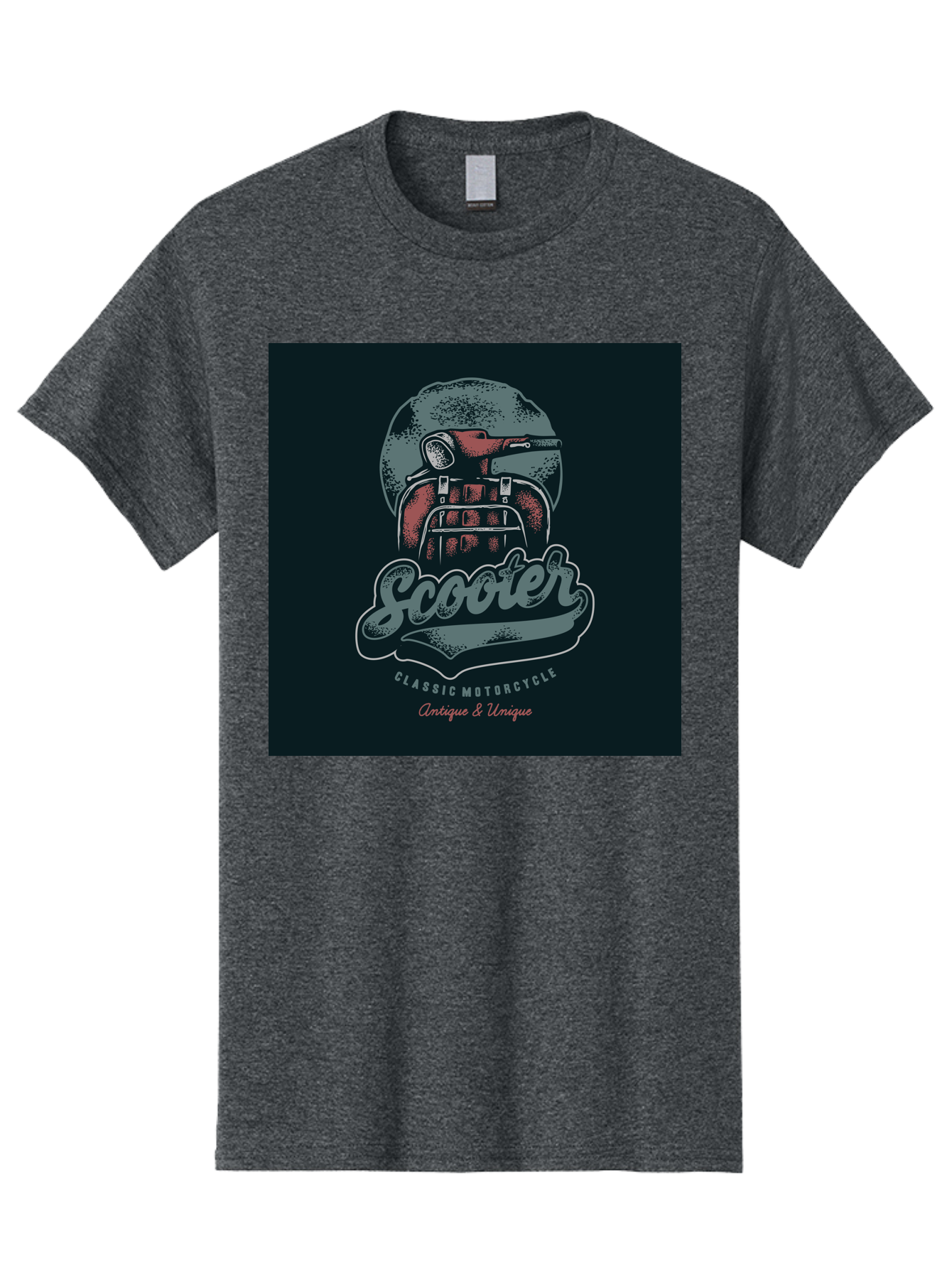 Scooter-Classic-Motorcycle Men'S Graphic Tee, 100% Cotton, Comfortable Casual Summer Wear, Machine Washable, Vintage Motorcycle Helmet, Classic Scooter Design, Antique Bike, Unique Motorcycle Art, Retro Scooter Style, Nostalgic Ride, Aab479 21