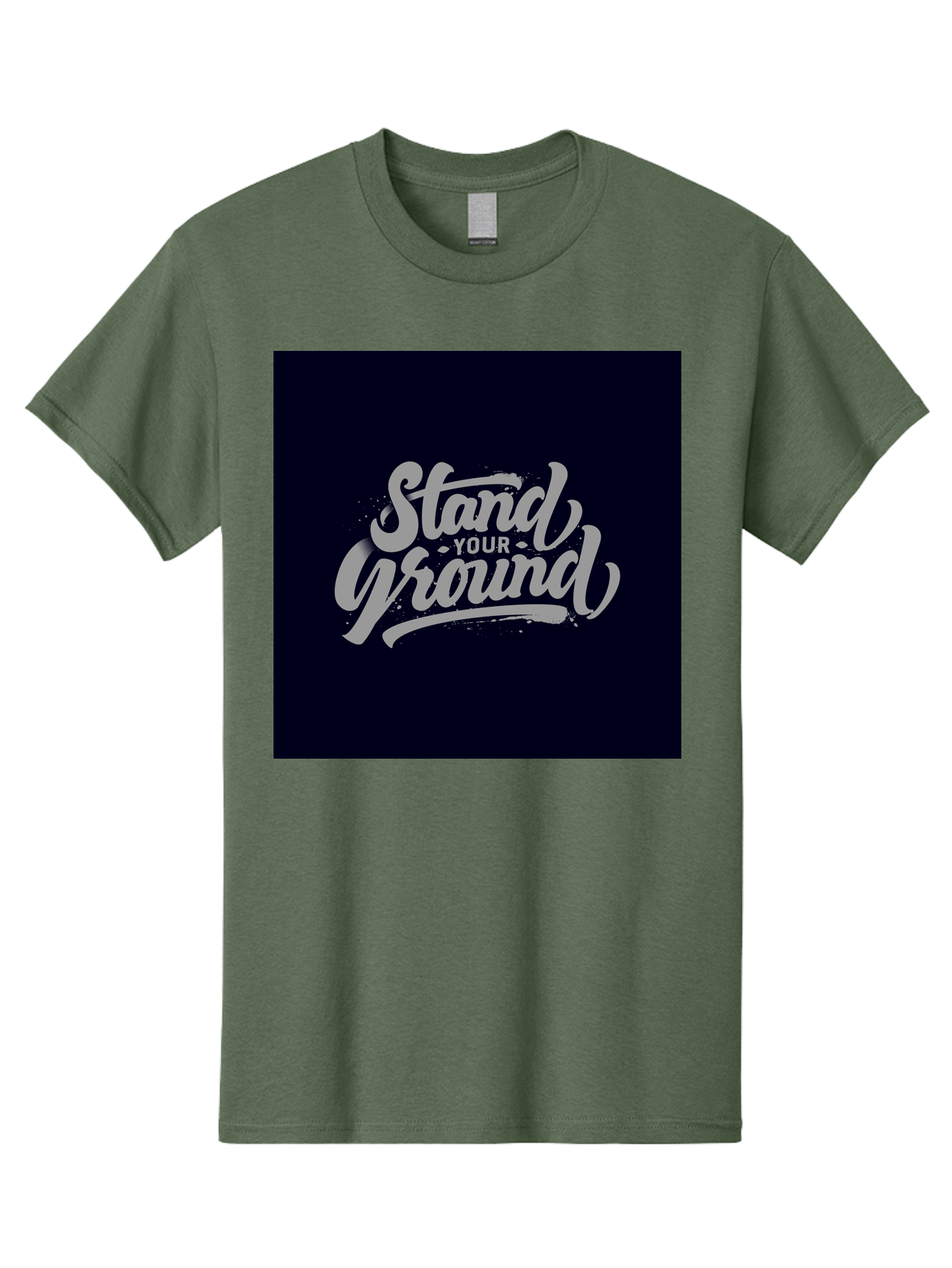 Stand-Your-Ground Men'S Graphic Tee, 100% Cotton, Comfortable Casual Summer Wear, Machine Washable, Motivational Quote, Inspirational Phrase, Stand Your Ground, Bold Typography, Gray Text, Dark Background, Empowerment, Confidence, Aab483 15