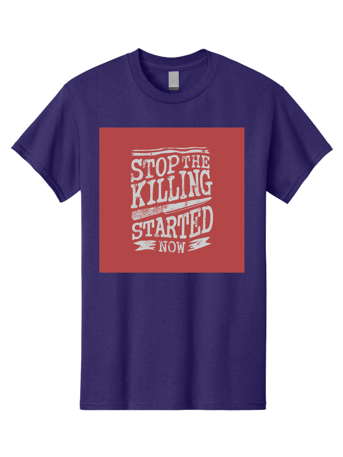 Stop-The-Killing-Started-Now Men'S Graphic Tee, 100% Cotton, Comfortable Casual Summer Wear, Machine Washable, Vegetarian Lifestyle, Animal Rights, Stop Killing, Vegan Movement, Cruelty Free, Bold Typography, Protest Art, Activist Message, Aab484 21