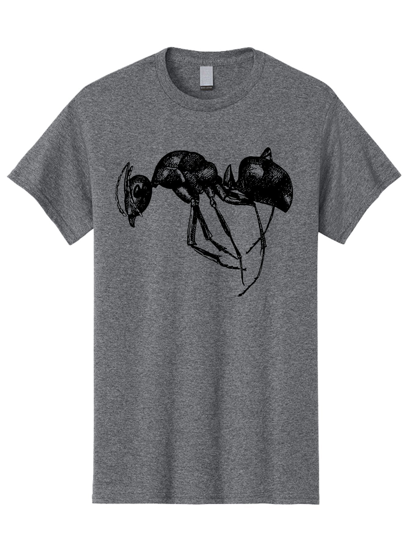 Ant Men'S Graphic Tee, 100% Cotton, Comfortable Casual Summer Wear, Machine Washable, Black Ant, Insect Illustration, Detailed Drawing, Sketch Art, Nature Graphic, Bug Design, Entomology, Wildlife Art Aab496 8