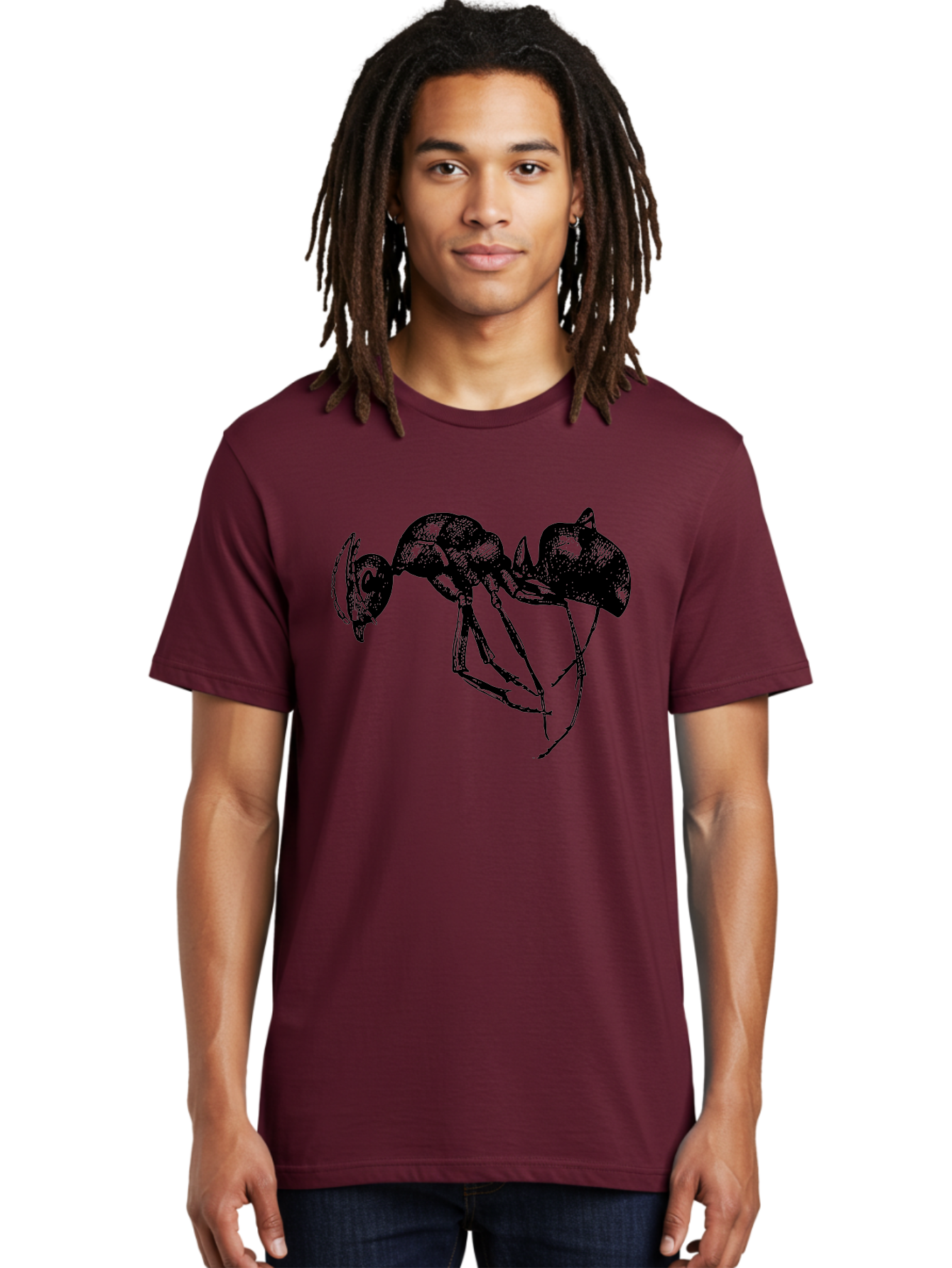 Ant Men'S Graphic Tee, 100% Cotton, Comfortable Casual Summer Wear, Machine Washable, Black Ant, Insect Illustration, Detailed Drawing, Sketch Art, Nature Graphic, Bug Design, Entomology, Wildlife Art Aab496 10