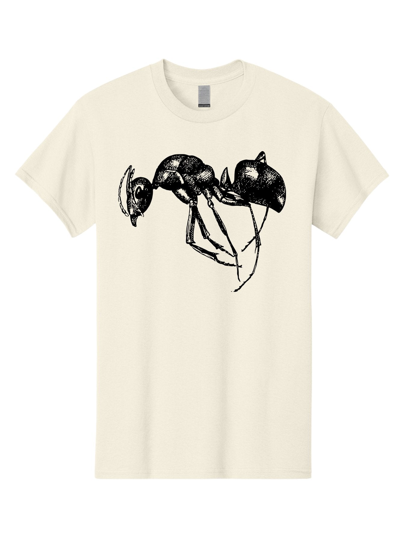 Ant Men'S Graphic Tee, 100% Cotton, Comfortable Casual Summer Wear, Machine Washable, Black Ant, Insect Illustration, Detailed Drawing, Sketch Art, Nature Graphic, Bug Design, Entomology, Wildlife Art Aab496 4