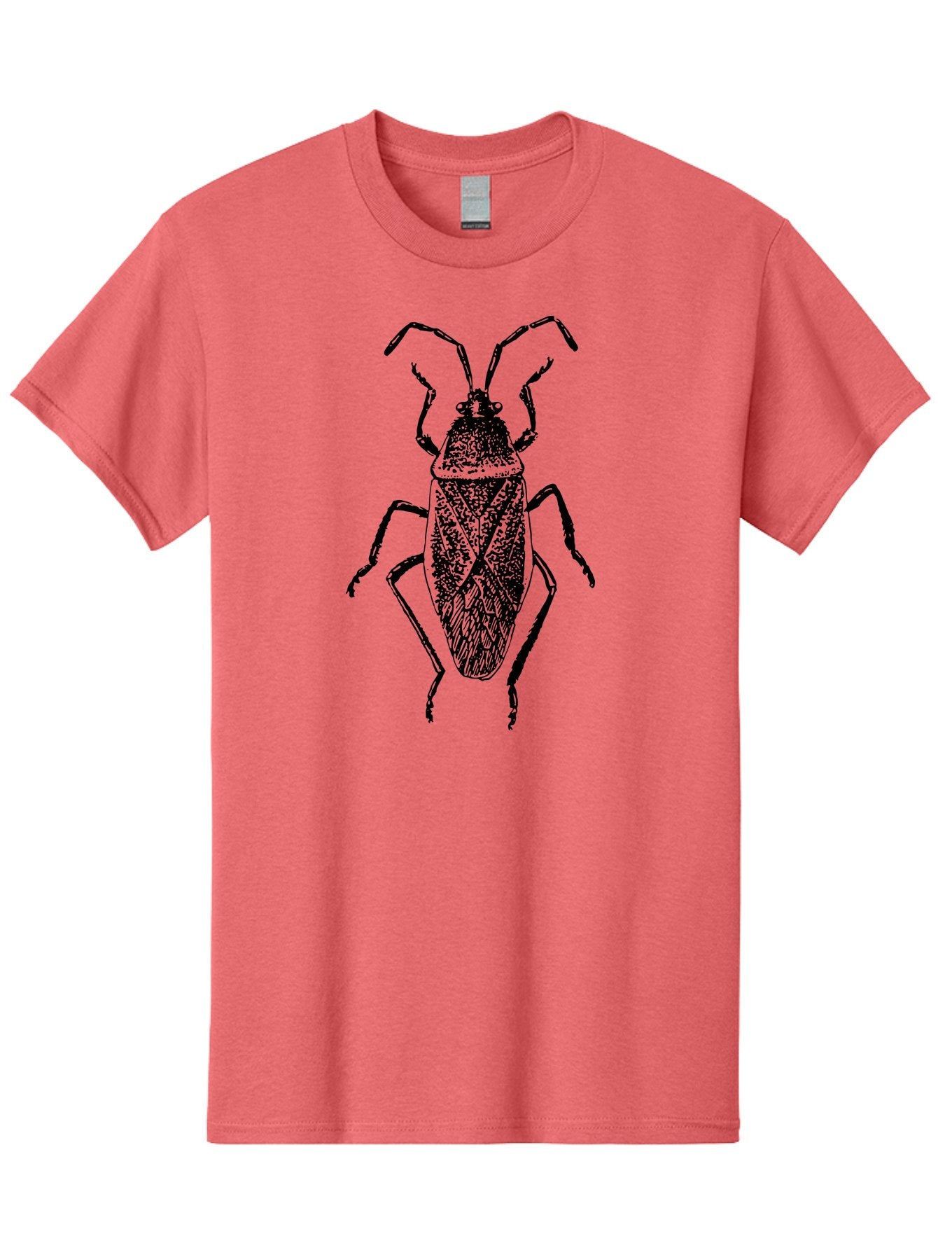 Assassin-Bug Men'S Graphic Tee, 100% Cotton, Comfortable Casual Summer Wear, Machine Washable, Assassin Bug, Insect Anatomy, Entomology Art, Detailed Illustration, Black And Green, Vintage Style, Insect Wings, Bug Legs, Creepy Crawlers Aab497 14