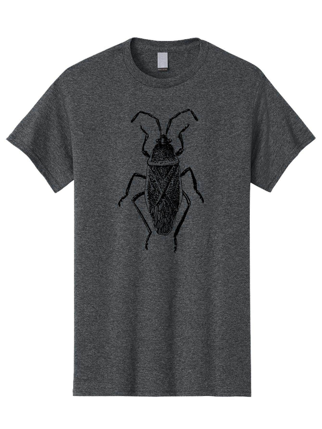Assassin-Bug Men'S Graphic Tee, 100% Cotton, Comfortable Casual Summer Wear, Machine Washable, Assassin Bug, Insect Anatomy, Entomology Art, Detailed Illustration, Black And Green, Vintage Style, Insect Wings, Bug Legs, Creepy Crawlers Aab497 9
