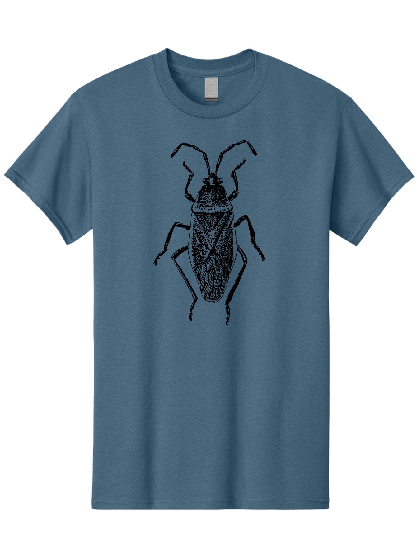 Assassin-Bug Men'S Graphic Tee, 100% Cotton, Comfortable Casual Summer Wear, Machine Washable, Assassin Bug, Insect Anatomy, Entomology Art, Detailed Illustration, Black And Green, Vintage Style, Insect Wings, Bug Legs, Creepy Crawlers Aab497 11