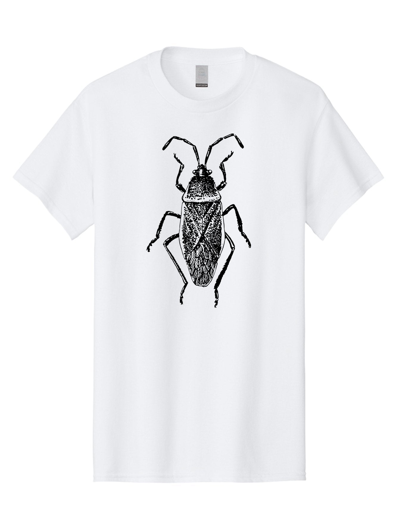 Assassin-Bug Men'S Graphic Tee, 100% Cotton, Comfortable Casual Summer Wear, Machine Washable, Assassin Bug, Insect Anatomy, Entomology Art, Detailed Illustration, Black And Green, Vintage Style, Insect Wings, Bug Legs, Creepy Crawlers Aab497 8