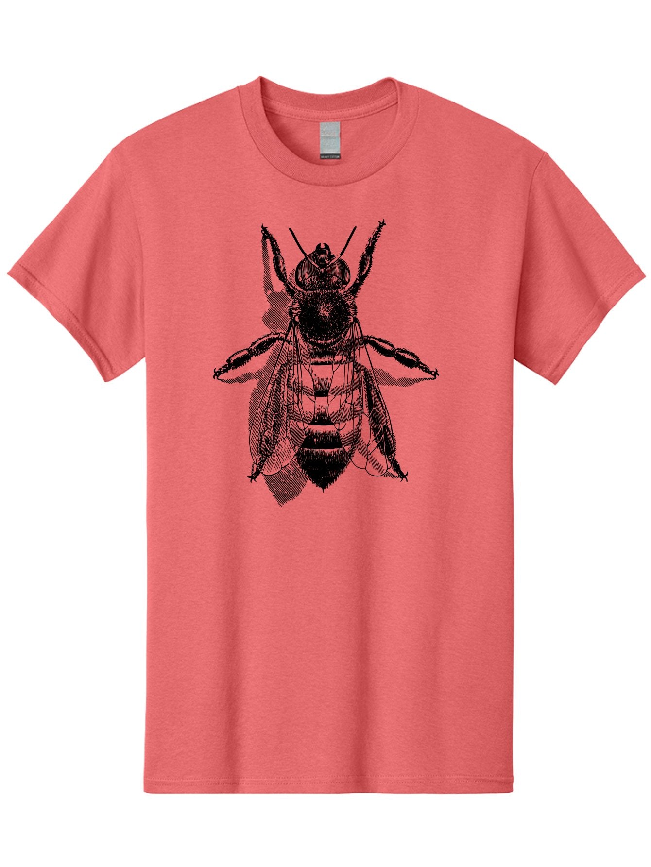 Bee-1 Men'S Graphic Tee, 100% Cotton, Comfortable Casual Summer Wear, Machine Washable, Honey Bee, Insect Anatomy, Detailed Illustration, Black And Green, Bee Species, Entomology Art, Wildlife Graphics, Nature Illustration, Detailed Drawing Aab498 14