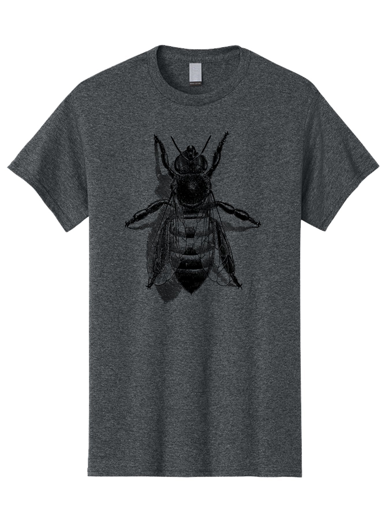 Bee-1 Men'S Graphic Tee, 100% Cotton, Comfortable Casual Summer Wear, Machine Washable, Honey Bee, Insect Anatomy, Detailed Illustration, Black And Green, Bee Species, Entomology Art, Wildlife Graphics, Nature Illustration, Detailed Drawing Aab498 3