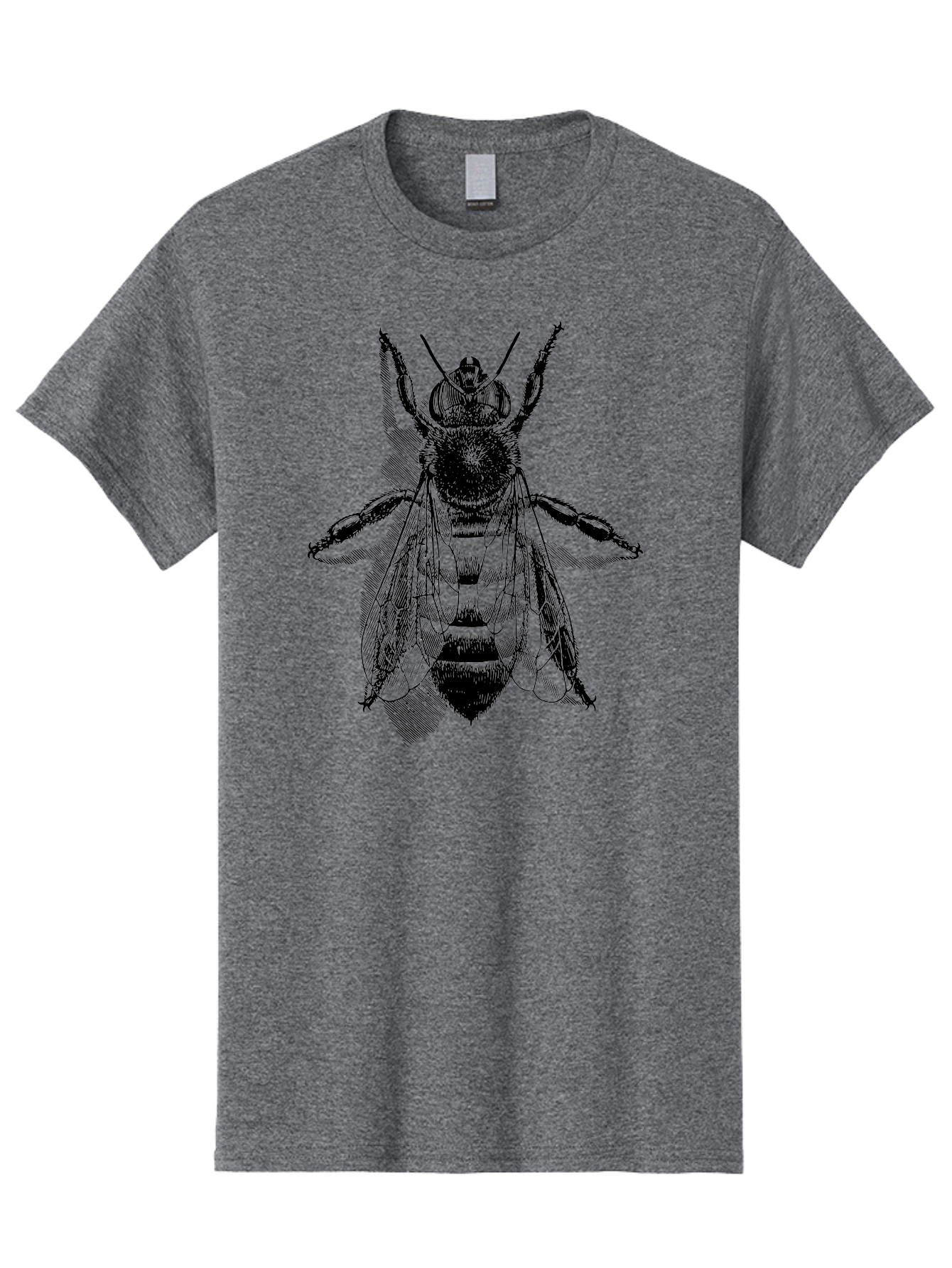 Bee-1 Men'S Graphic Tee, 100% Cotton, Comfortable Casual Summer Wear, Machine Washable, Honey Bee, Insect Anatomy, Detailed Illustration, Black And Green, Bee Species, Entomology Art, Wildlife Graphics, Nature Illustration, Detailed Drawing Aab498 9