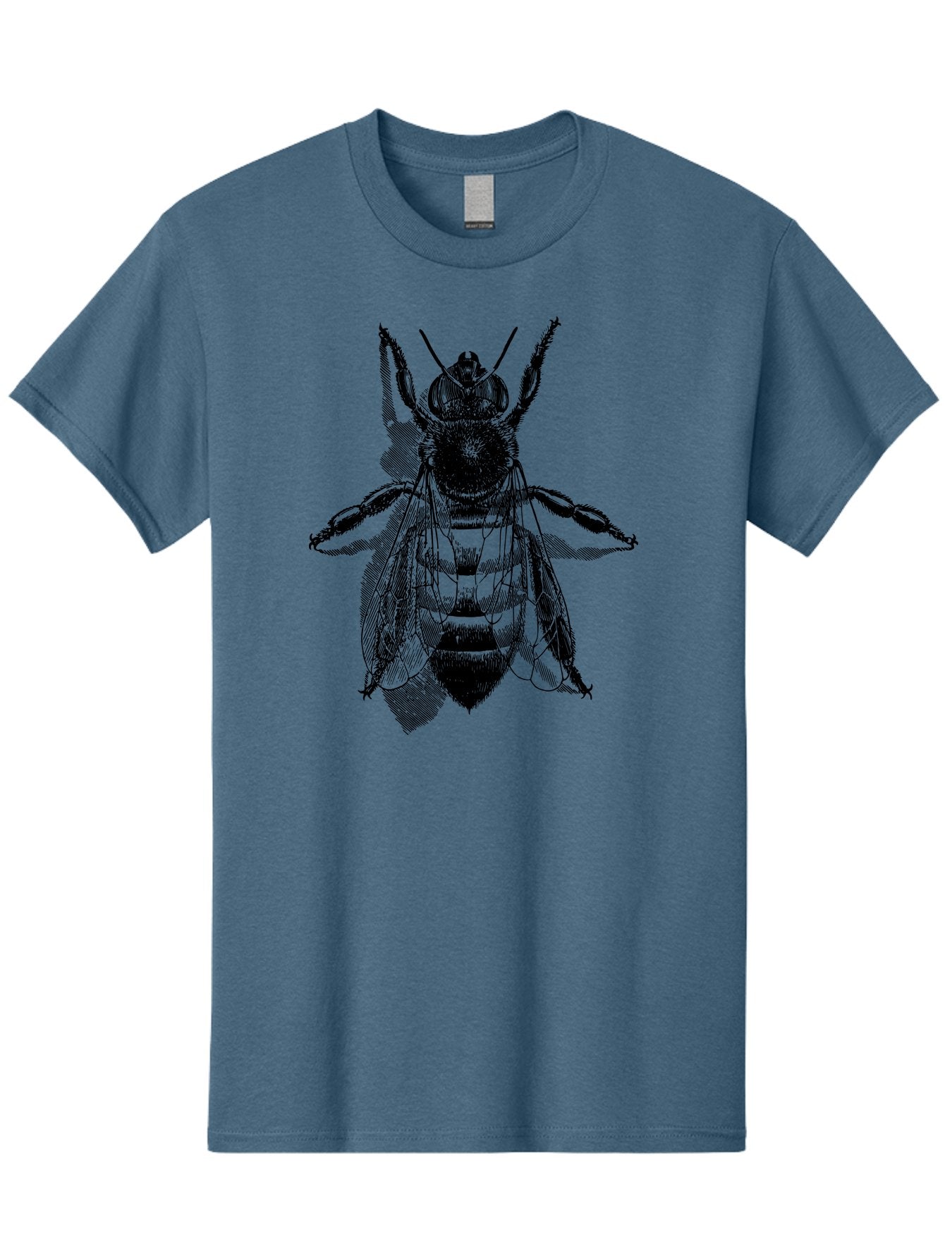 Bee-1 Men'S Graphic Tee, 100% Cotton, Comfortable Casual Summer Wear, Machine Washable, Honey Bee, Insect Anatomy, Detailed Illustration, Black And Green, Bee Species, Entomology Art, Wildlife Graphics, Nature Illustration, Detailed Drawing Aab498 10