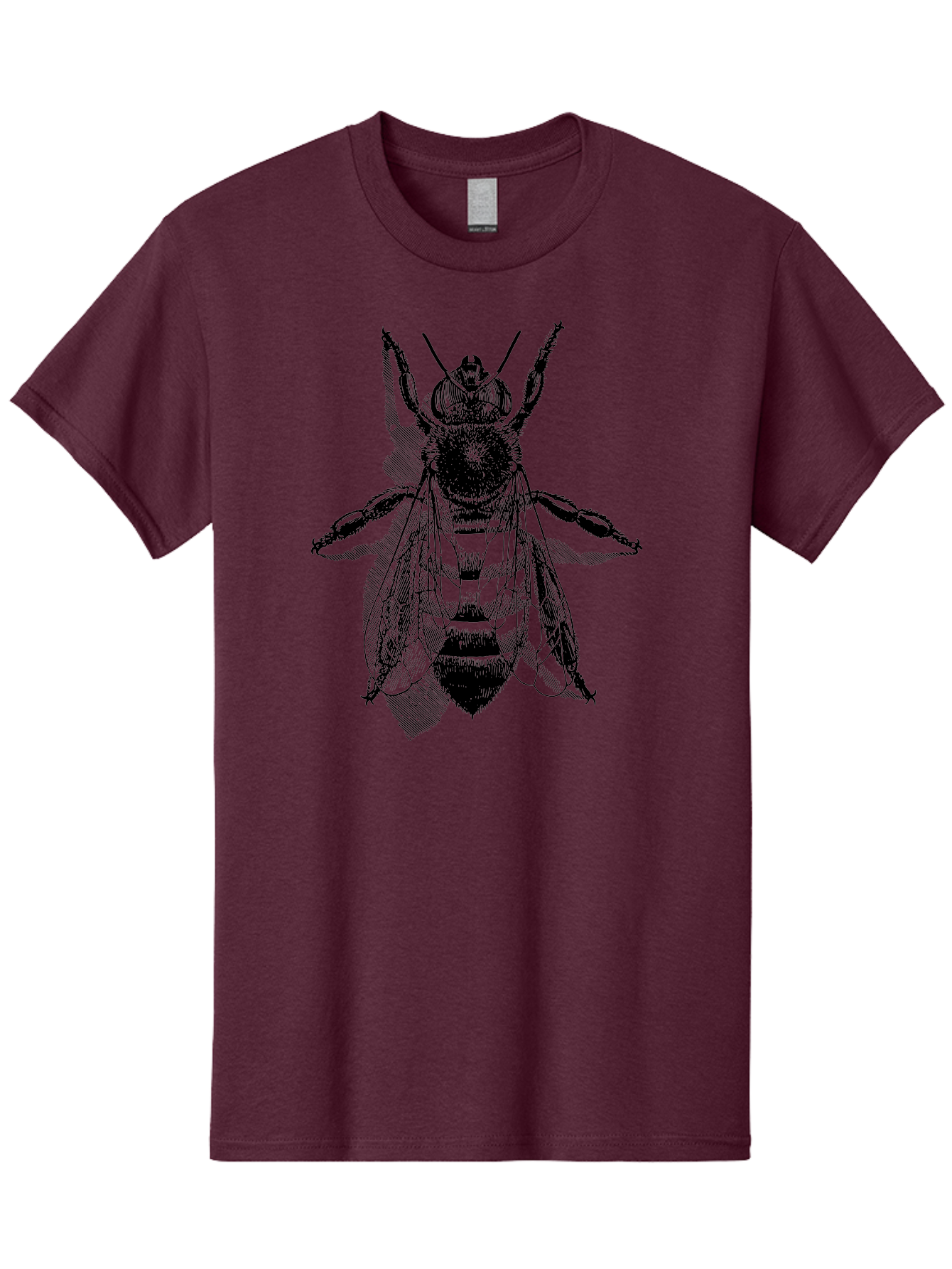 Bee-1 Men'S Graphic Tee, 100% Cotton, Comfortable Casual Summer Wear, Machine Washable, Honey Bee, Insect Anatomy, Detailed Illustration, Black And Green, Bee Species, Entomology Art, Wildlife Graphics, Nature Illustration, Detailed Drawing Aab498 13