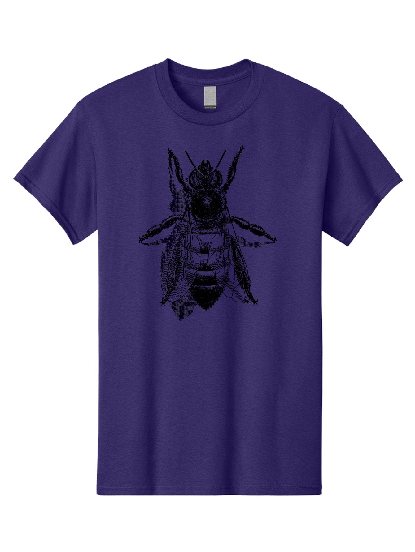 Bee-1 Men'S Graphic Tee, 100% Cotton, Comfortable Casual Summer Wear, Machine Washable, Honey Bee, Insect Anatomy, Detailed Illustration, Black And Green, Bee Species, Entomology Art, Wildlife Graphics, Nature Illustration, Detailed Drawing Aab498 12