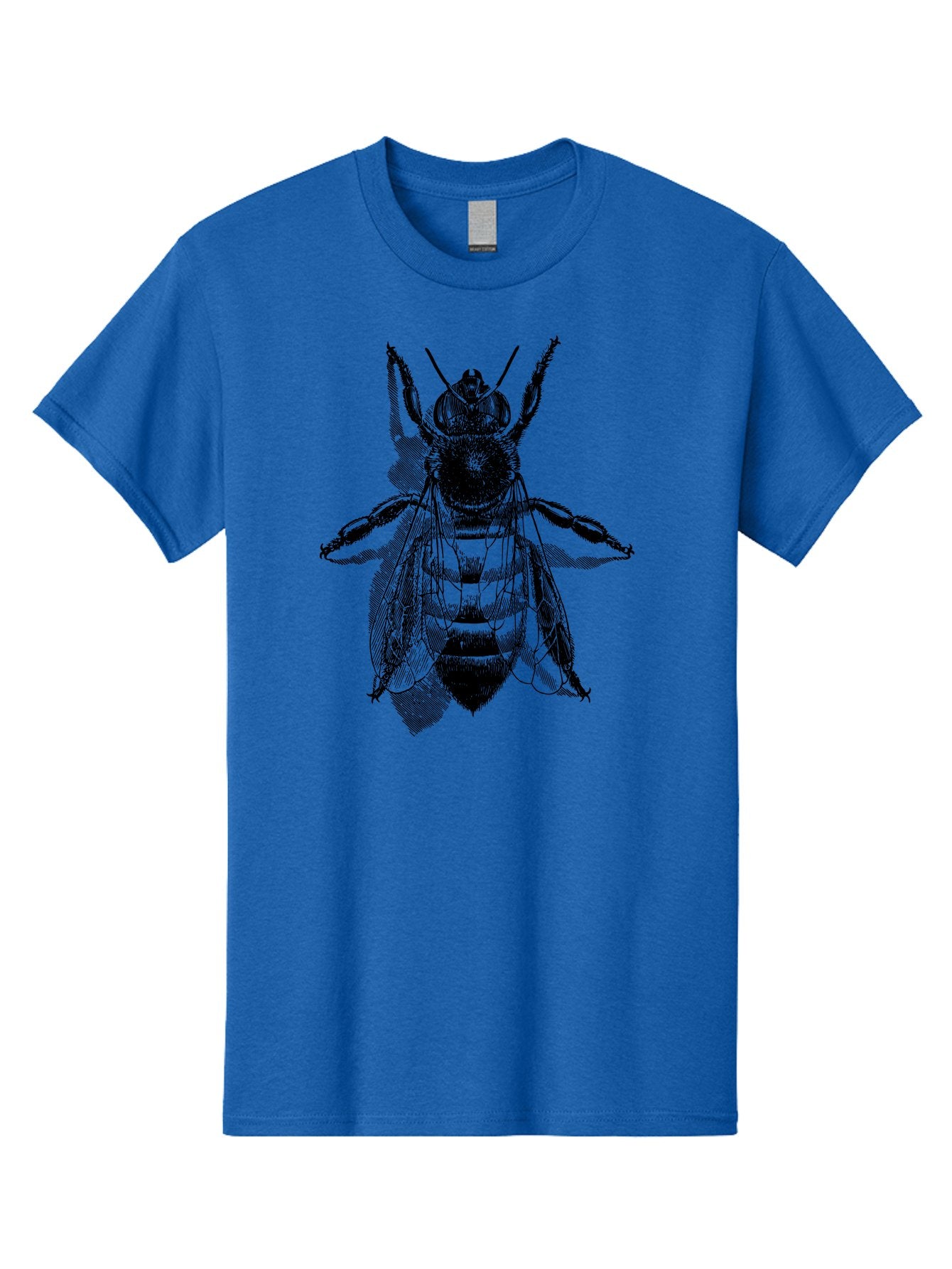 Bee-1 Men'S Graphic Tee, 100% Cotton, Comfortable Casual Summer Wear, Machine Washable, Honey Bee, Insect Anatomy, Detailed Illustration, Black And Green, Bee Species, Entomology Art, Wildlife Graphics, Nature Illustration, Detailed Drawing Aab498 6