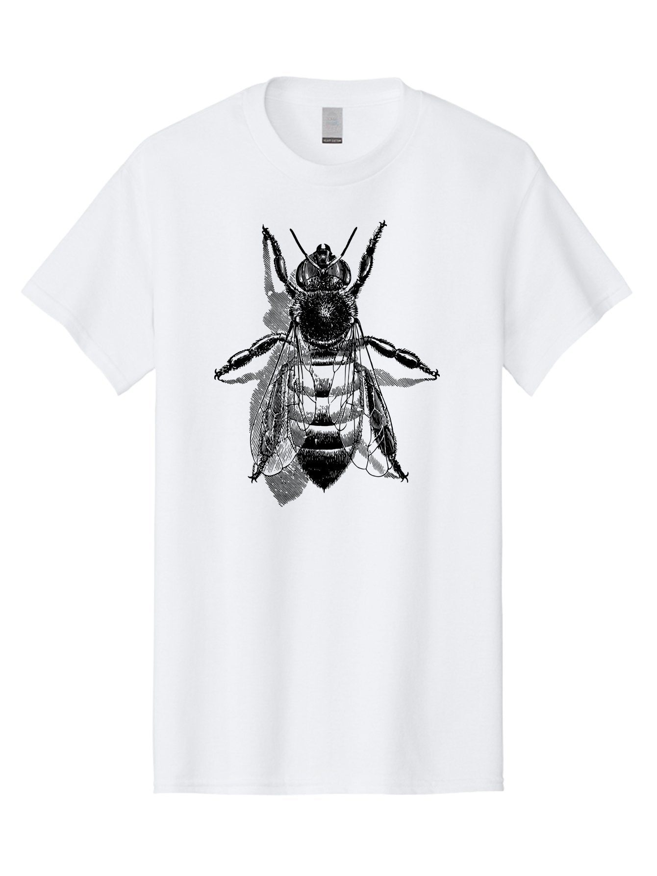 Bee-1 Men'S Graphic Tee, 100% Cotton, Comfortable Casual Summer Wear, Machine Washable, Honey Bee, Insect Anatomy, Detailed Illustration, Black And Green, Bee Species, Entomology Art, Wildlife Graphics, Nature Illustration, Detailed Drawing Aab498 9