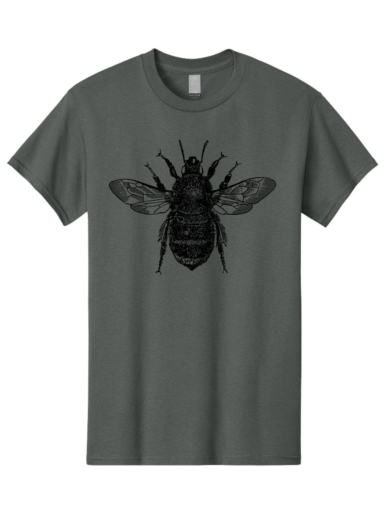 Bee-2 Men'S Graphic Tee, 100% Cotton, Comfortable Casual Summer Wear, Machine Washable, Black And Green Bee Illustration, Honey Bee, Insect Art, Detailed Drawing, Entomology, Wildlife Illustration Aab499 8