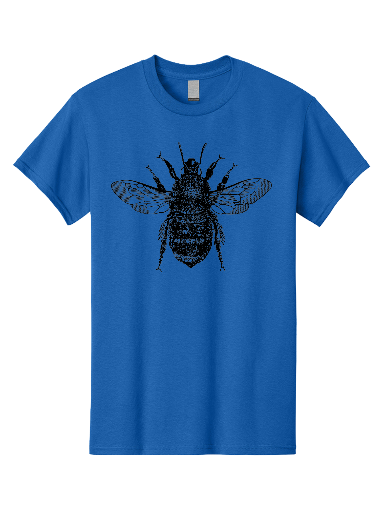 Bee-2 Men'S Graphic Tee, 100% Cotton, Comfortable Casual Summer Wear, Machine Washable, Black And Green Bee Illustration, Honey Bee, Insect Art, Detailed Drawing, Entomology, Wildlife Illustration Aab499 25