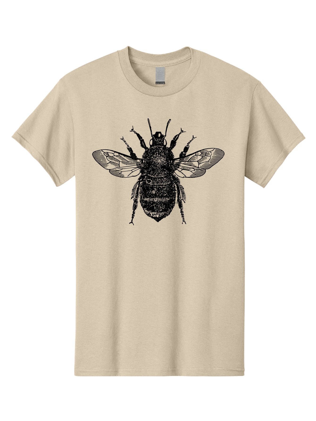 Bee-2 Men'S Graphic Tee, 100% Cotton, Comfortable Casual Summer Wear, Machine Washable, Black And Green Bee Illustration, Honey Bee, Insect Art, Detailed Drawing, Entomology, Wildlife Illustration Aab499 15