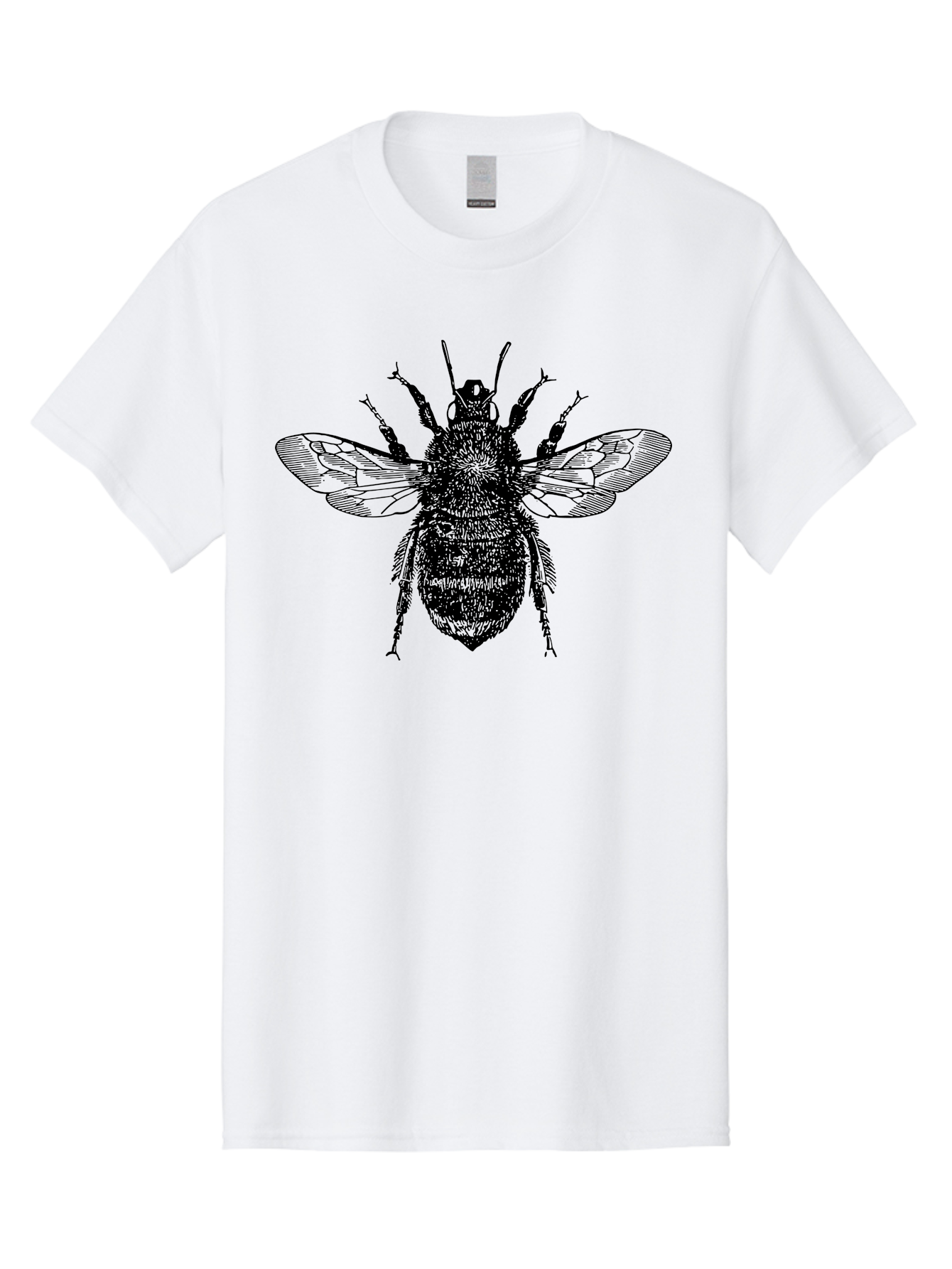 Bee-2 Men'S Graphic Tee, 100% Cotton, Comfortable Casual Summer Wear, Machine Washable, Black And Green Bee Illustration, Honey Bee, Insect Art, Detailed Drawing, Entomology, Wildlife Illustration Aab499 29