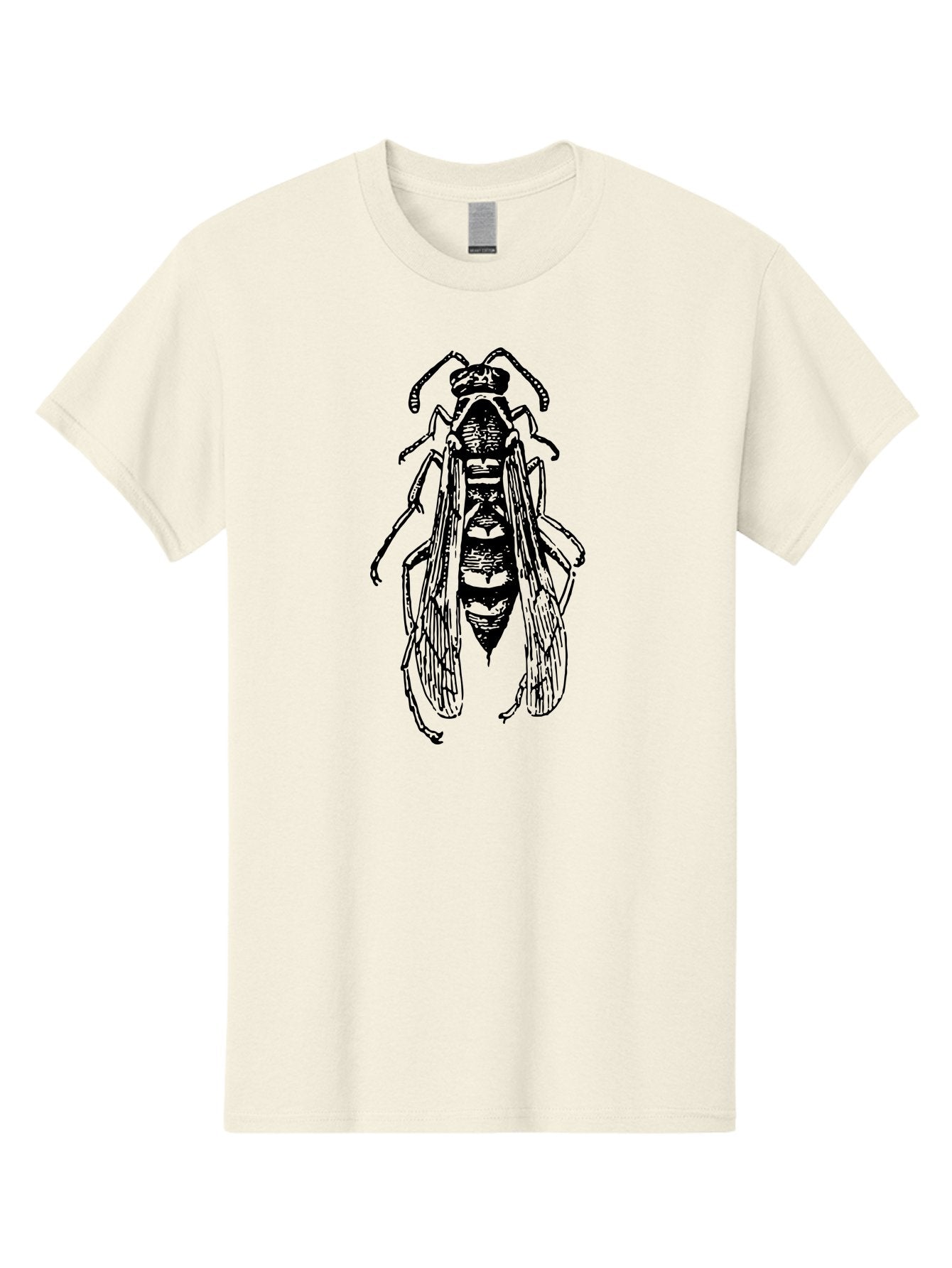 Bee-4 Men'S Graphic Tee, 100% Cotton, Comfortable Casual Summer Wear, Machine Washable, Black Wasp Illustration, Insect Drawing, Entomology Art, Wasp Anatomy, Wildlife Illustration, Graphic Design, Insect Wings, Abstract Art Aab501 9