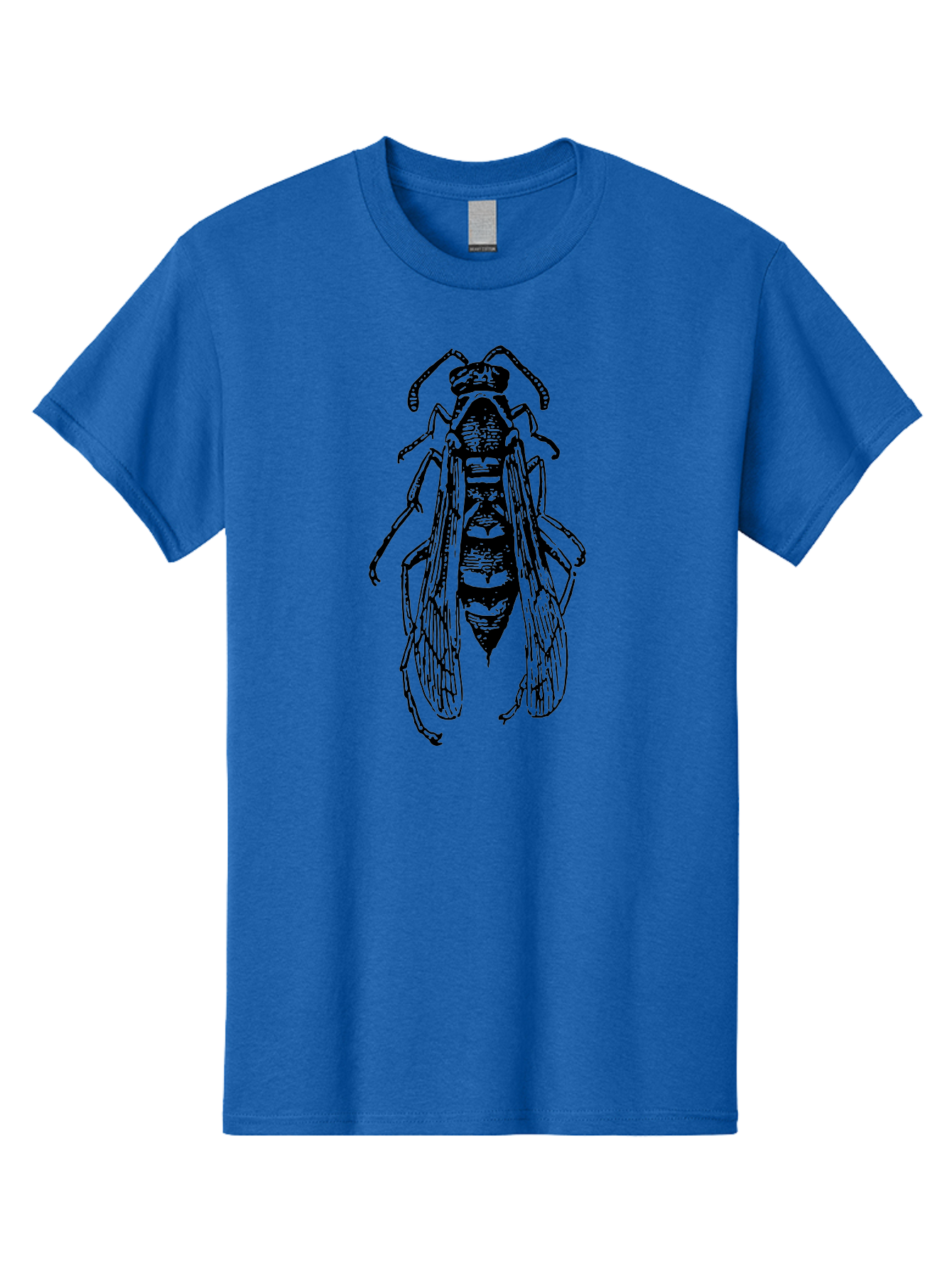 Bee-4 Men'S Graphic Tee, 100% Cotton, Comfortable Casual Summer Wear, Machine Washable, Black Wasp Illustration, Insect Drawing, Entomology Art, Wasp Anatomy, Wildlife Illustration, Graphic Design, Insect Wings, Abstract Art Aab501 25