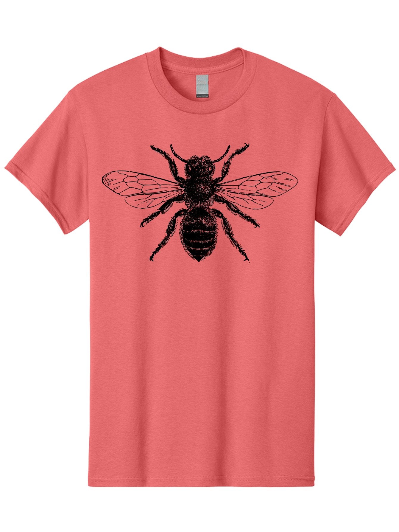 Bee-Illustration Men'S Graphic Tee, 100% Cotton, Comfortable Casual Summer Wear, Machine Washable, Bee With Striped Body, Black And White Illustration, Insect Art, Detailed Drawing, Winged Creature, Pollinator, Nature Graphic, Simple Design Aab502 12