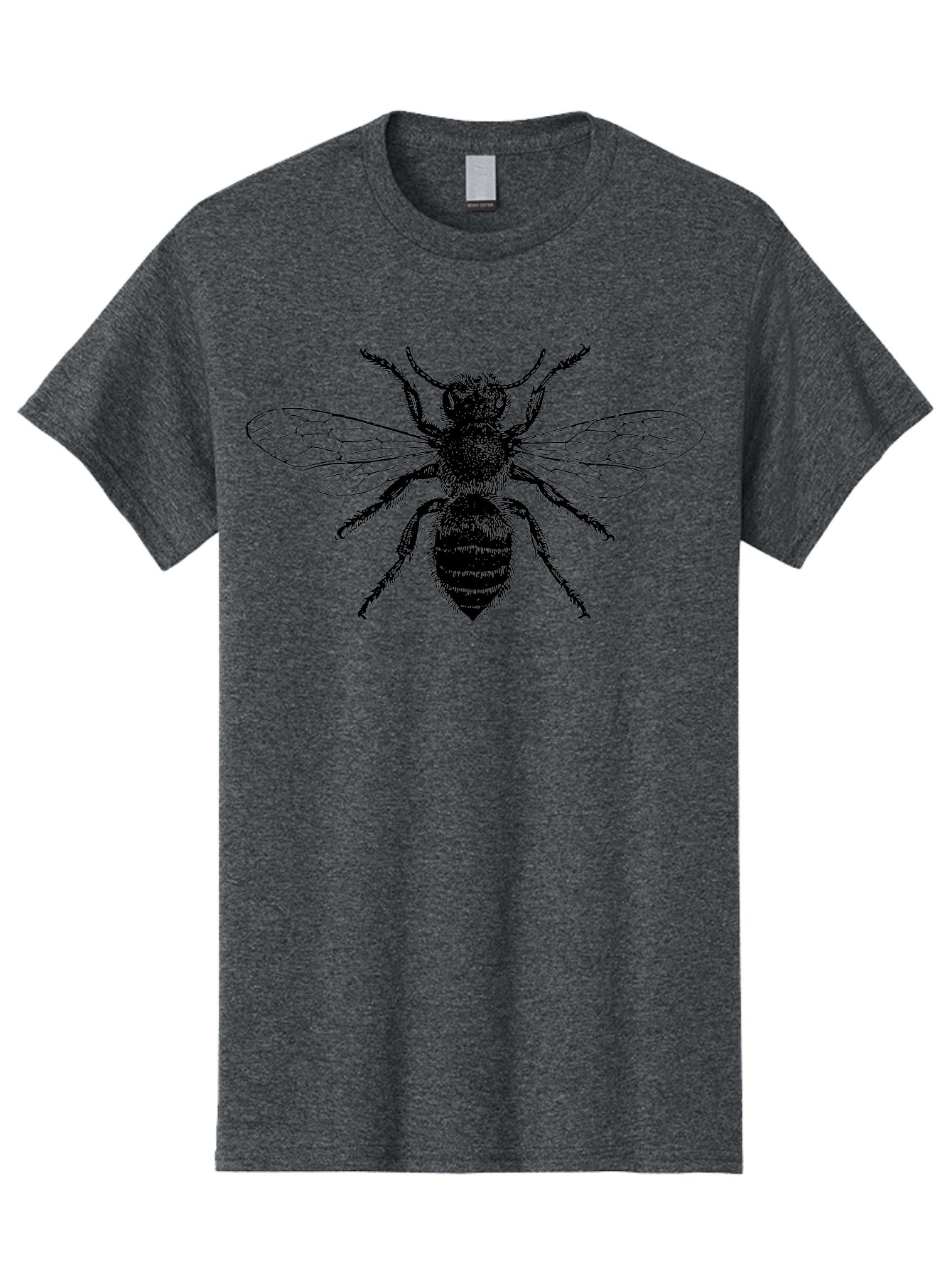 Bee-Illustration Men'S Graphic Tee, 100% Cotton, Comfortable Casual Summer Wear, Machine Washable, Bee With Striped Body, Black And White Illustration, Insect Art, Detailed Drawing, Winged Creature, Pollinator, Nature Graphic, Simple Design Aab502 7