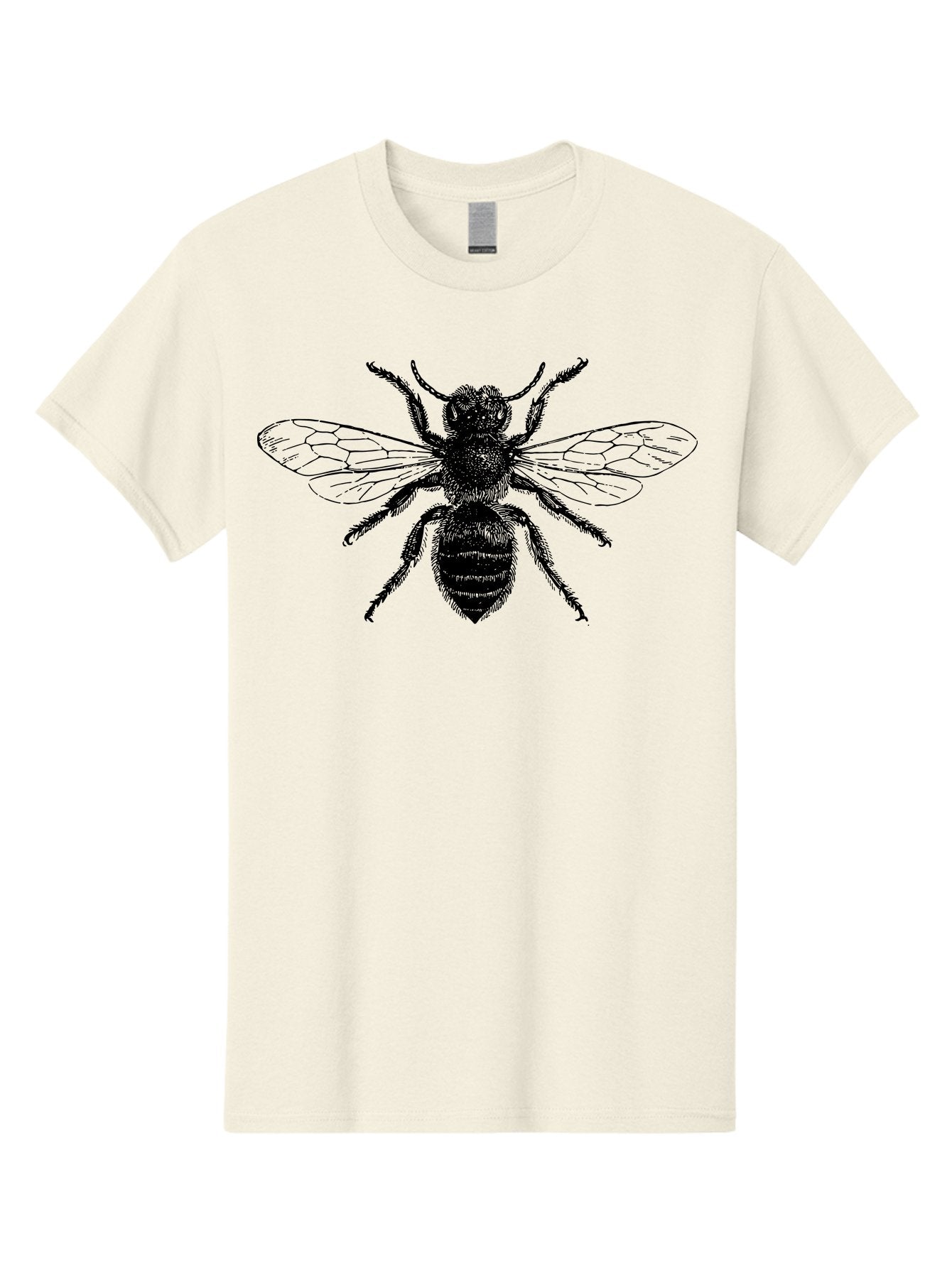 Bee-Illustration Men'S Graphic Tee, 100% Cotton, Comfortable Casual Summer Wear, Machine Washable, Bee With Striped Body, Black And White Illustration, Insect Art, Detailed Drawing, Winged Creature, Pollinator, Nature Graphic, Simple Design Aab502 13