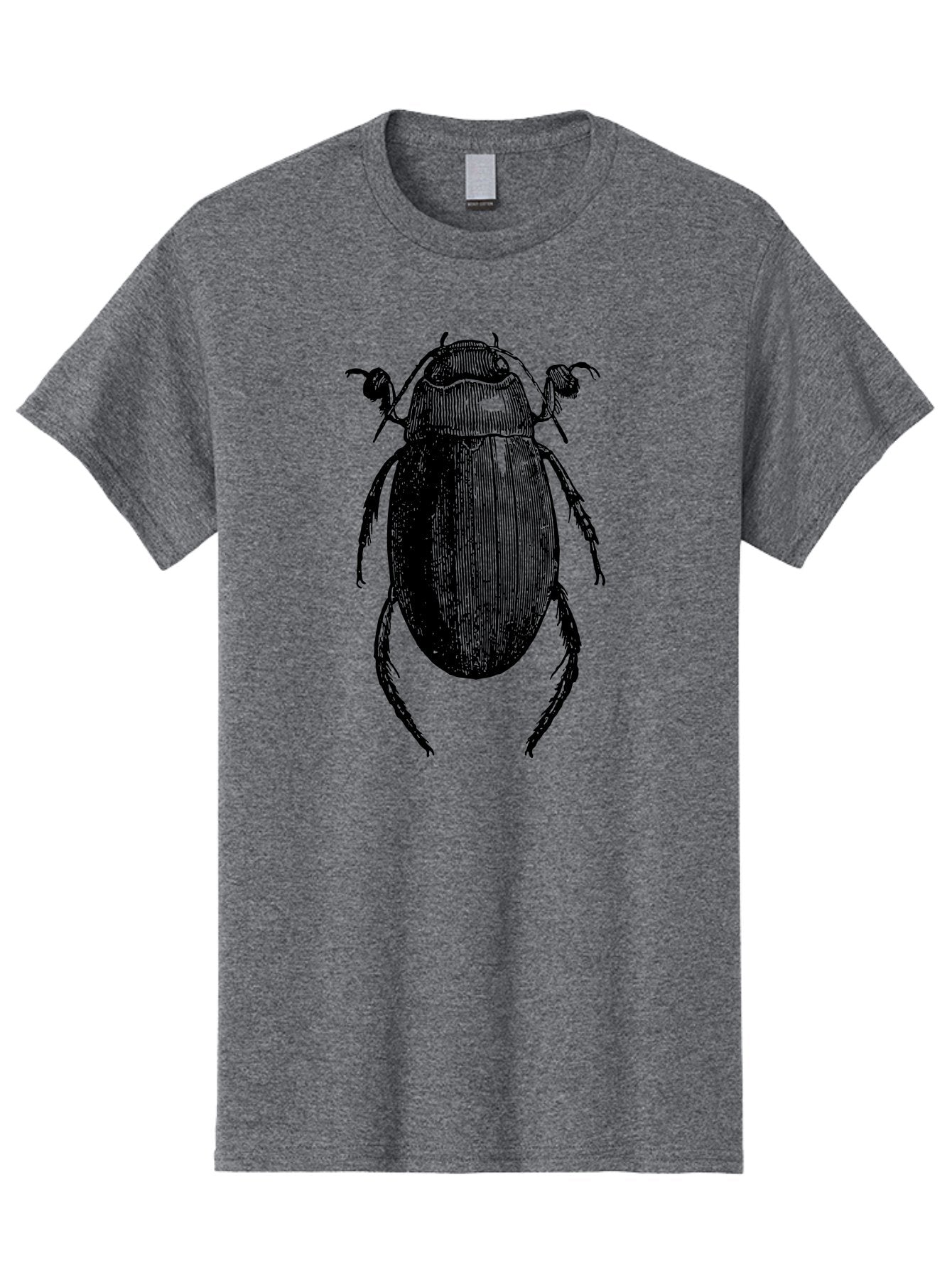 Beetle-1 Men'S Graphic Tee, 100% Cotton, Comfortable Casual Summer Wear, Machine Washable, Black Beetle Illustration, Insect Drawing, Detailed Artwork, Entomology Art, Bug Graphic, Vintage Style Aab504 4