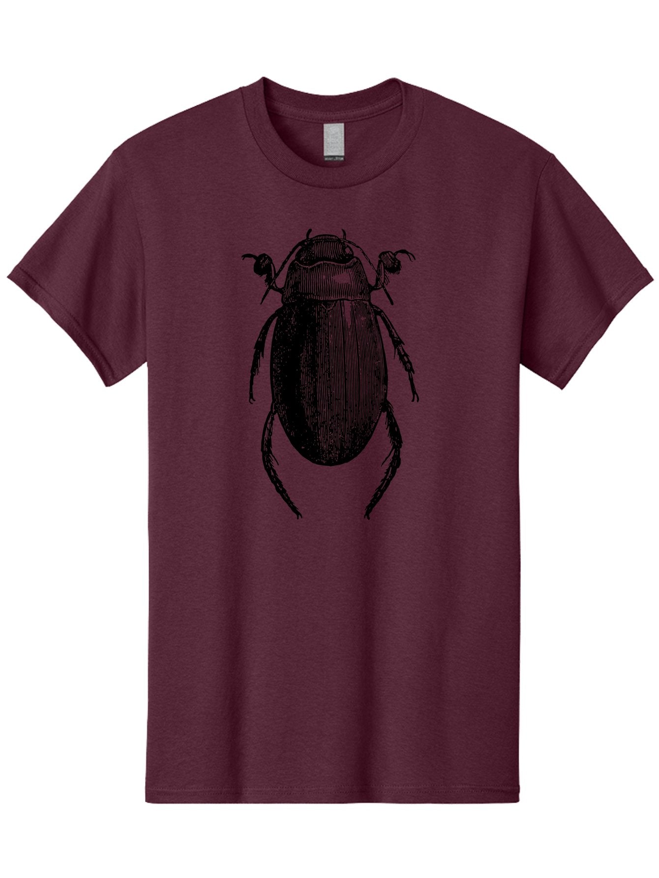 Beetle-1 Men'S Graphic Tee, 100% Cotton, Comfortable Casual Summer Wear, Machine Washable, Black Beetle Illustration, Insect Drawing, Detailed Artwork, Entomology Art, Bug Graphic, Vintage Style Aab504 6