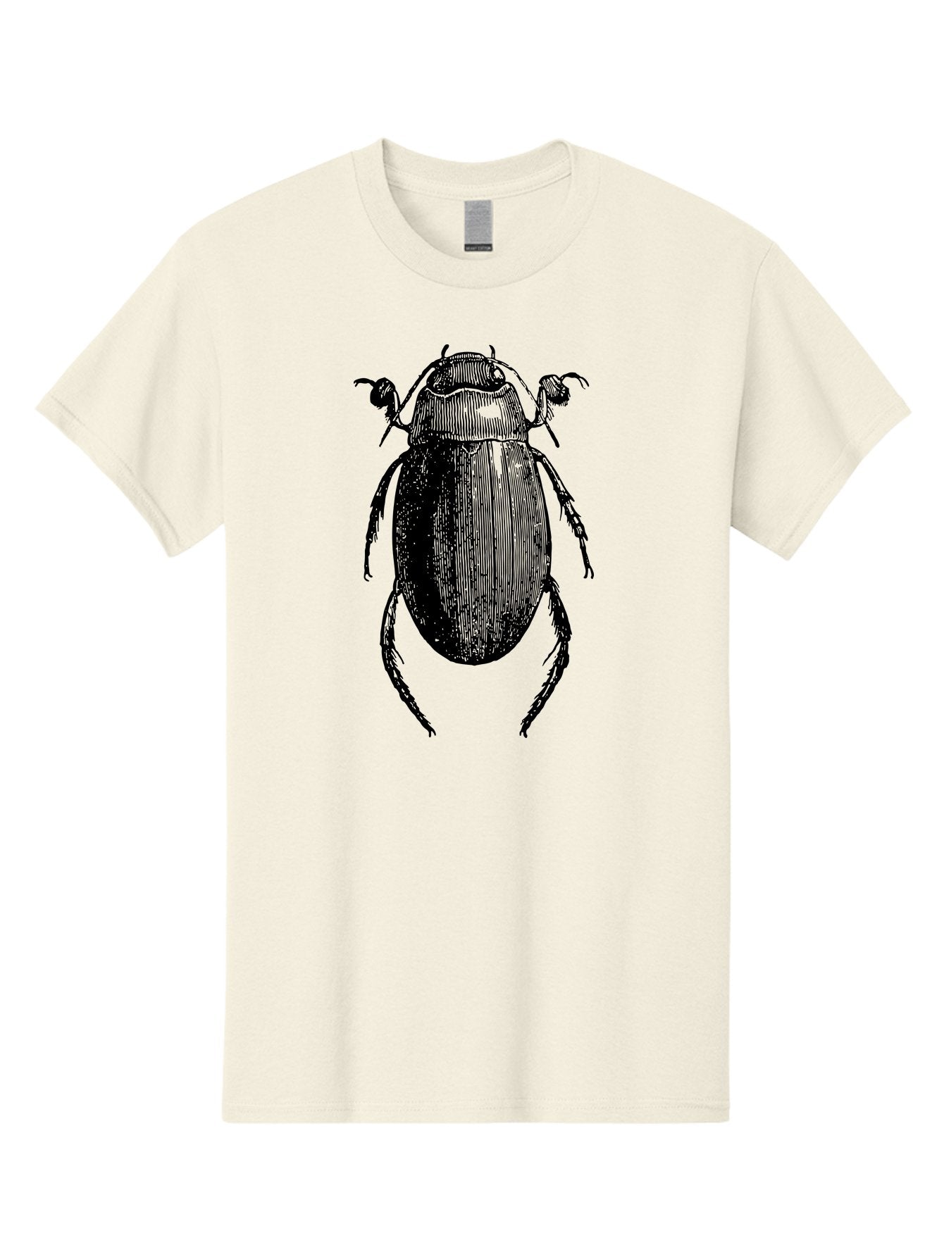 Beetle-1 Men'S Graphic Tee, 100% Cotton, Comfortable Casual Summer Wear, Machine Washable, Black Beetle Illustration, Insect Drawing, Detailed Artwork, Entomology Art, Bug Graphic, Vintage Style Aab504 3