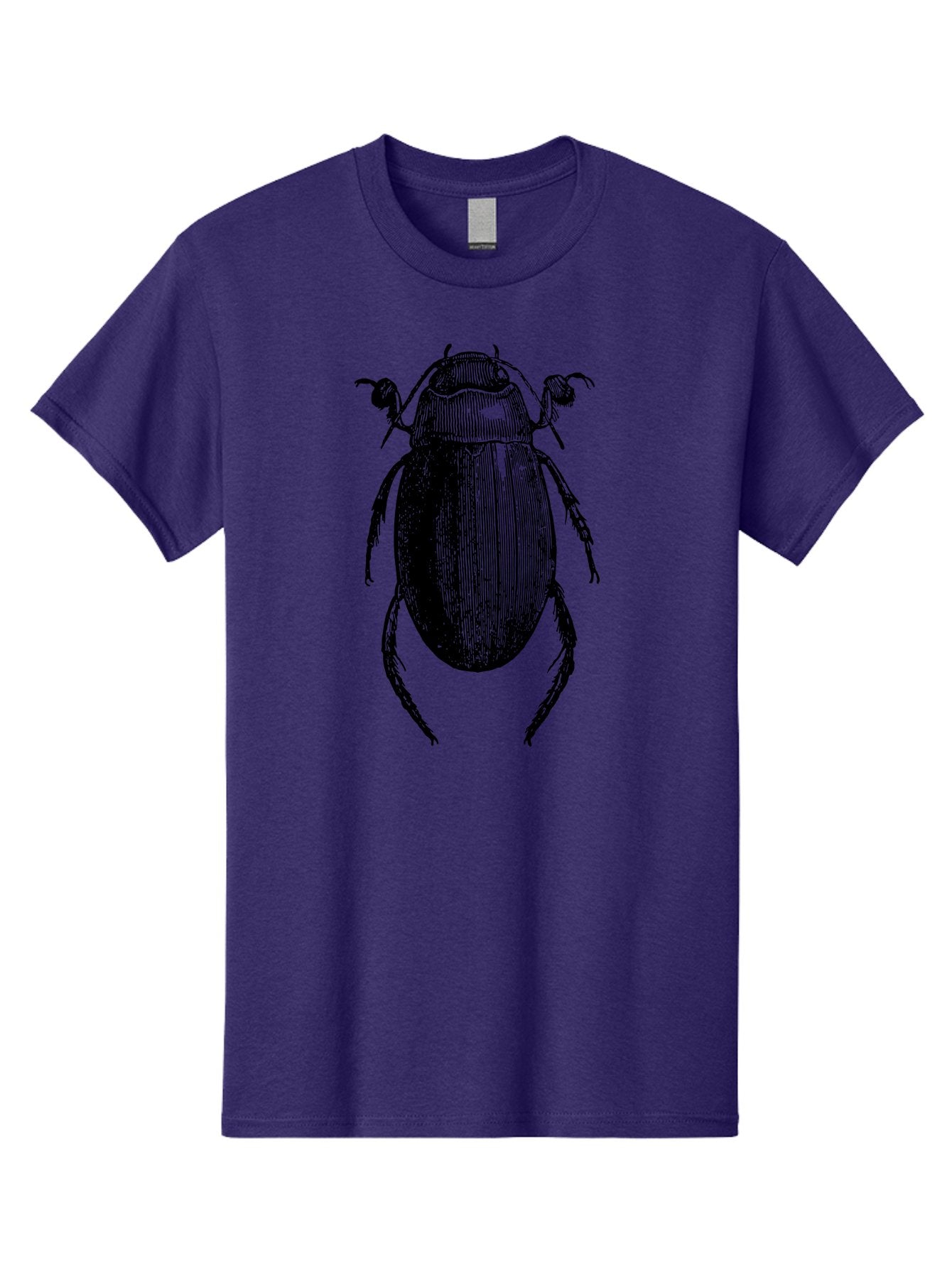 Beetle-1 Men'S Graphic Tee, 100% Cotton, Comfortable Casual Summer Wear, Machine Washable, Black Beetle Illustration, Insect Drawing, Detailed Artwork, Entomology Art, Bug Graphic, Vintage Style Aab504 10