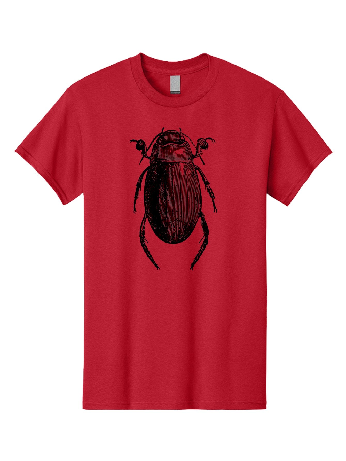 Beetle-1 Men'S Graphic Tee, 100% Cotton, Comfortable Casual Summer Wear, Machine Washable, Black Beetle Illustration, Insect Drawing, Detailed Artwork, Entomology Art, Bug Graphic, Vintage Style Aab504 7