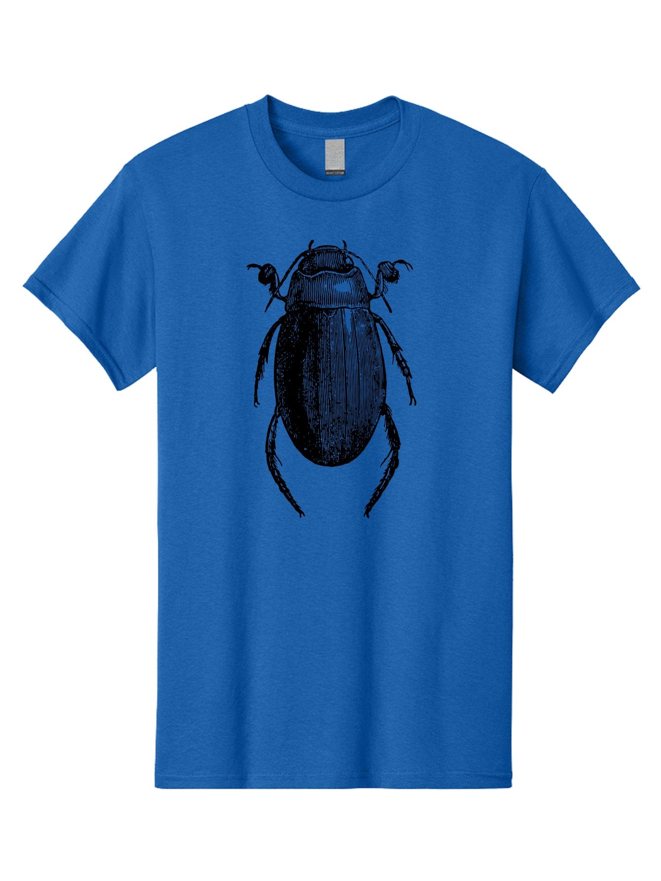 Beetle-1 Men'S Graphic Tee, 100% Cotton, Comfortable Casual Summer Wear, Machine Washable, Black Beetle Illustration, Insect Drawing, Detailed Artwork, Entomology Art, Bug Graphic, Vintage Style Aab504 9