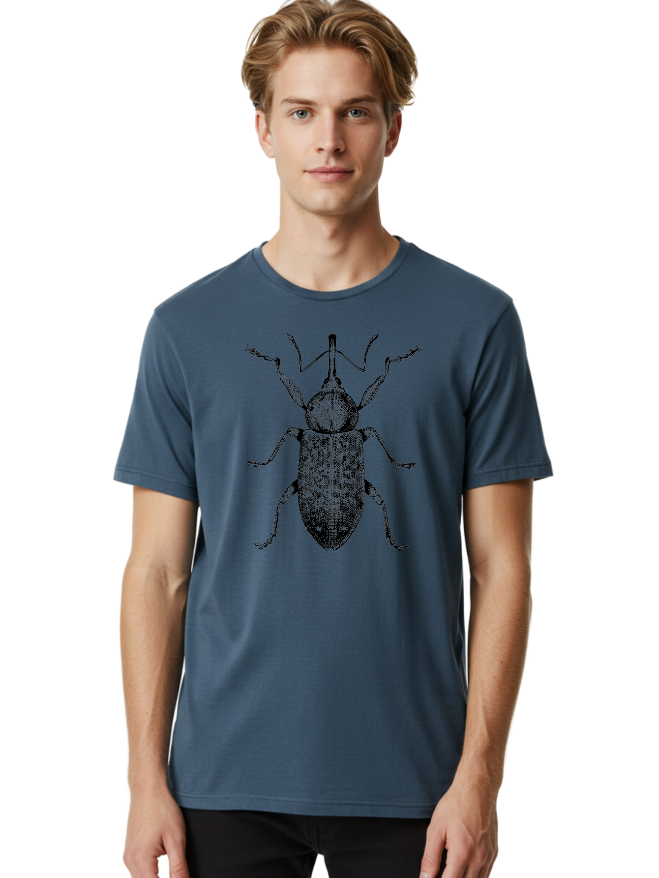 Beetle-2 Men'S Graphic Tee, 100% Cotton, Comfortable Casual Summer Wear, Machine Washable, Boll Weevil, Insect Illustration, Detailed Artwork, Weevil Species, Agricultural Pest, Entomology Art, Black And Green Illustration, Intricate Design Aab505 22