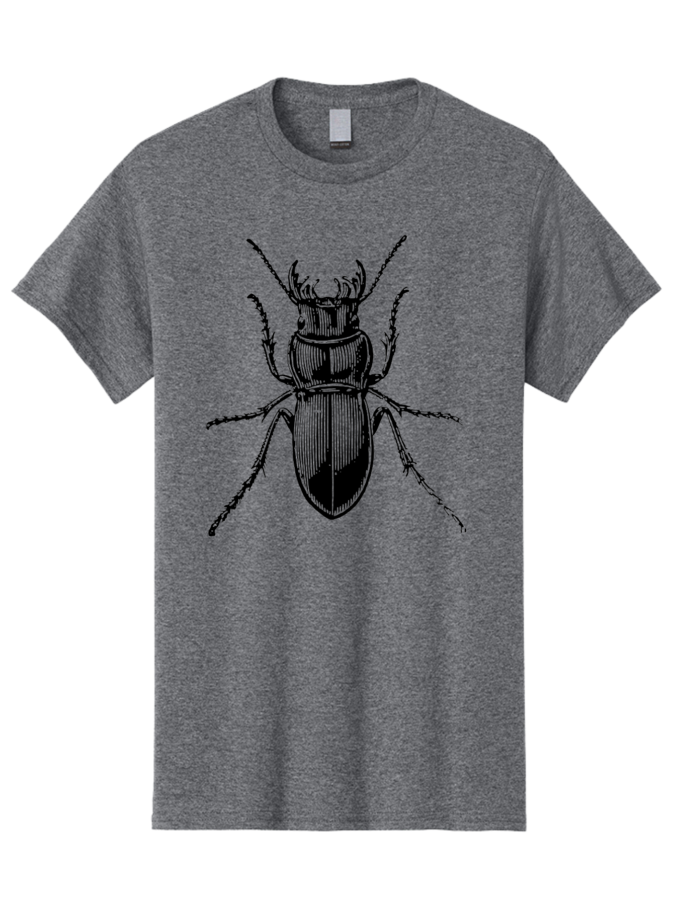 Beetle-Illustration-2 Men'S Graphic Tee, 100% Cotton, Comfortable Casual Summer Wear, Machine Washable, Beetle Illustration, Black Insect, Detailed Drawing, Entomology Art, Insect Anatomy, Wildlife Graphic, Bug Design, Ornate Beetle Aab508 9