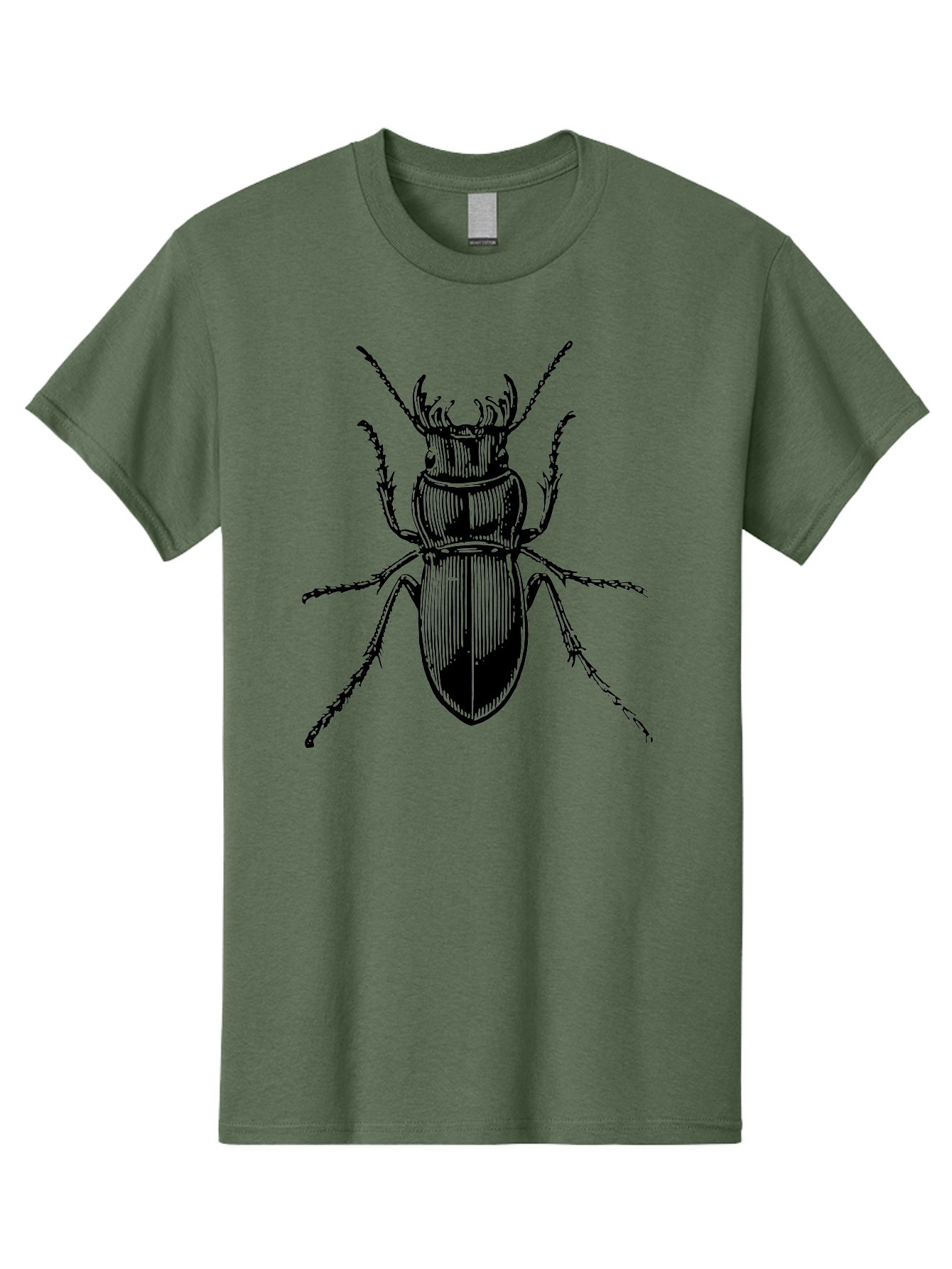 Beetle-Illustration-2 Men'S Graphic Tee, 100% Cotton, Comfortable Casual Summer Wear, Machine Washable, Beetle Illustration, Black Insect, Detailed Drawing, Entomology Art, Insect Anatomy, Wildlife Graphic, Bug Design, Ornate Beetle Aab508 15