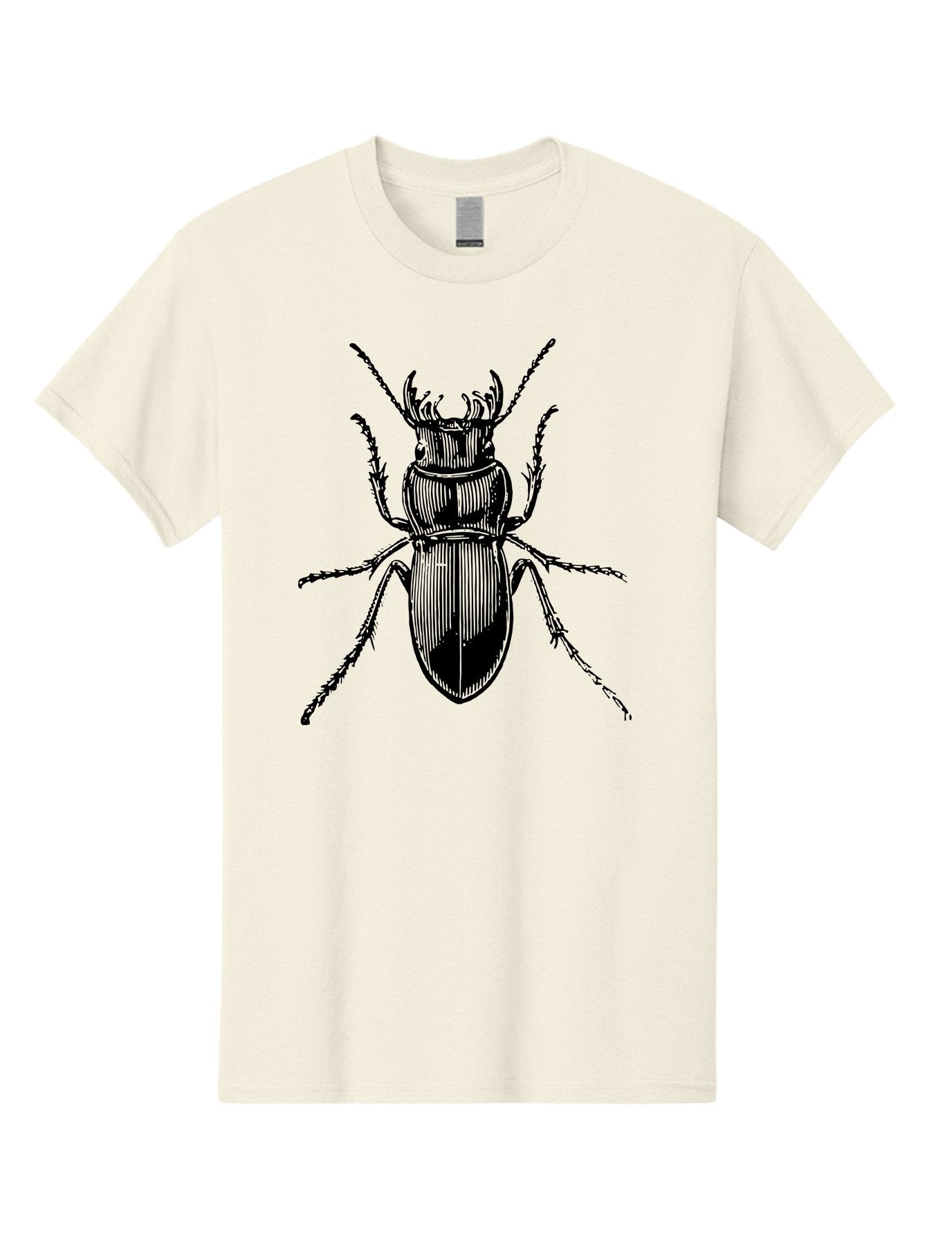 Beetle-Illustration-2 Men'S Graphic Tee, 100% Cotton, Comfortable Casual Summer Wear, Machine Washable, Beetle Illustration, Black Insect, Detailed Drawing, Entomology Art, Insect Anatomy, Wildlife Graphic, Bug Design, Ornate Beetle Aab508 12