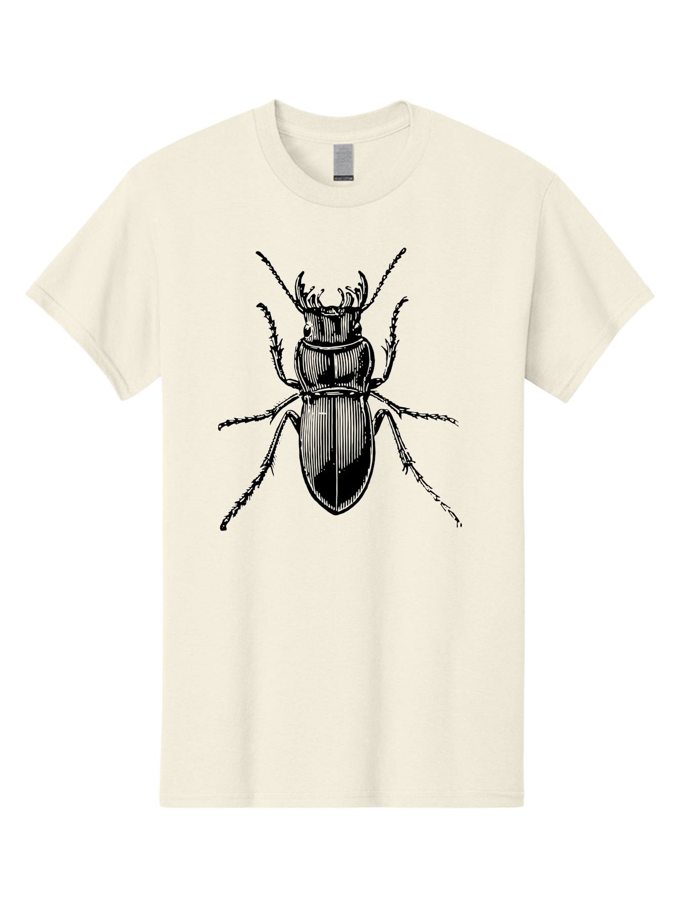 Beetle-Illustration-2 Men'S Graphic Tee, 100% Cotton, Comfortable Casual Summer Wear, Machine Washable, Beetle Illustration, Black Insect, Detailed Drawing, Entomology Art, Insect Anatomy, Wildlife Graphic, Bug Design, Ornate Beetle Aab508 17