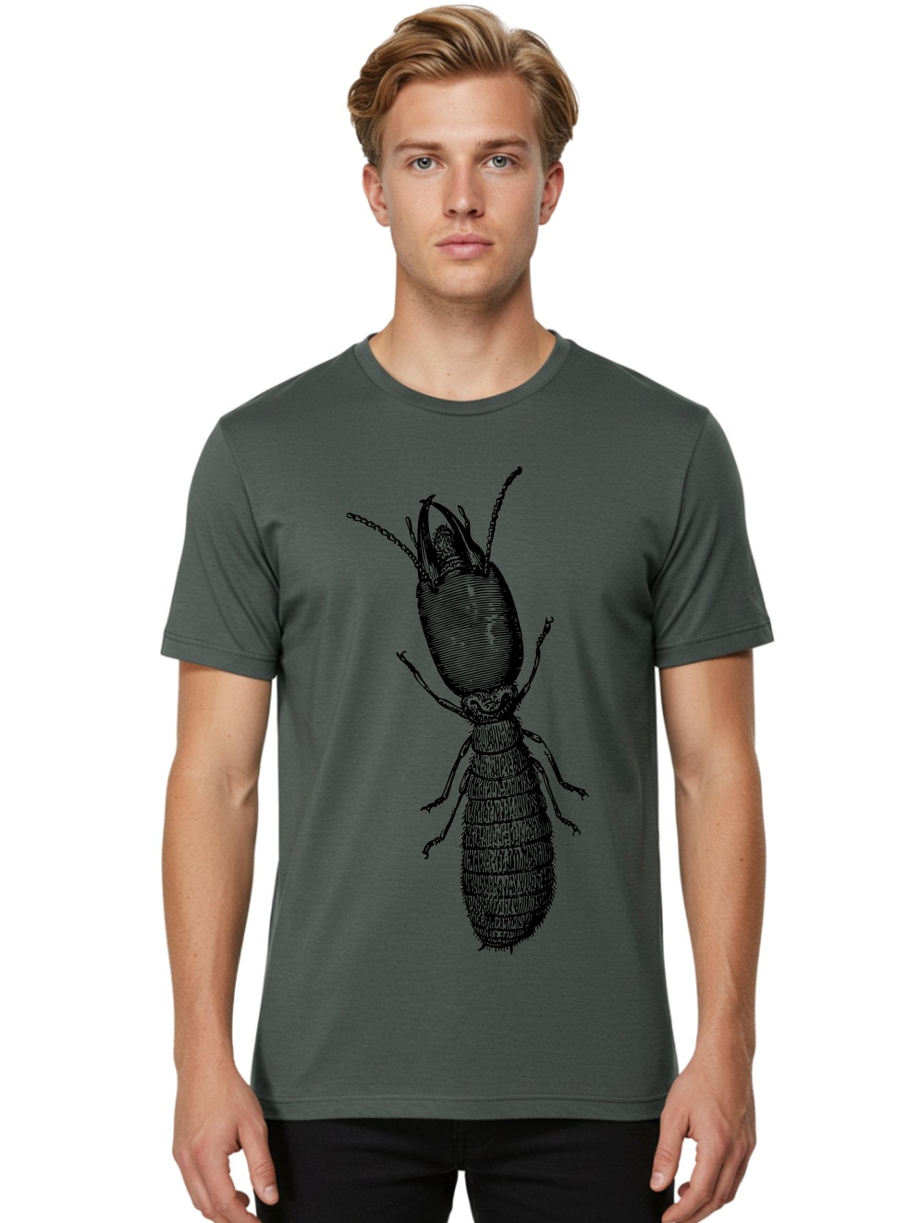 Beetle-Illustration Men'S Graphic Tee, 100% Cotton, Comfortable Casual Summer Wear, Machine Washable, Insect Anatomy, Entomology Illustration, Beetle Species, Detailed Drawing, Scientific Artwork, Insect Morphology, Nature Study Aab509 26