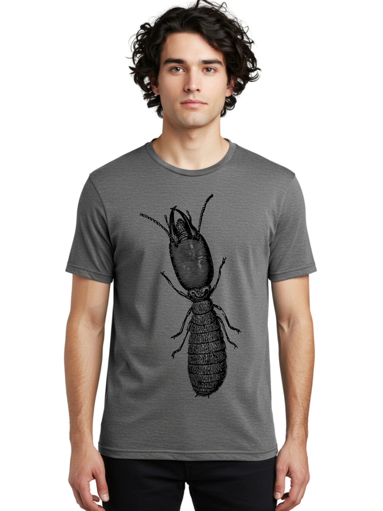 Beetle-Illustration Men'S Graphic Tee, 100% Cotton, Comfortable Casual Summer Wear, Machine Washable, Insect Anatomy, Entomology Illustration, Beetle Species, Detailed Drawing, Scientific Artwork, Insect Morphology, Nature Study Aab509 16
