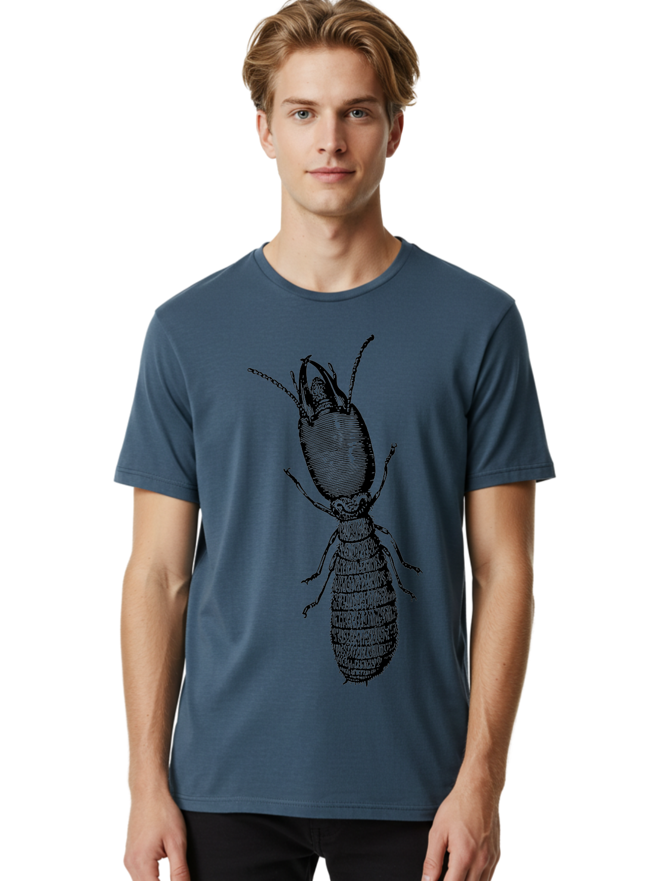 Beetle-Illustration Men'S Graphic Tee, 100% Cotton, Comfortable Casual Summer Wear, Machine Washable, Insect Anatomy, Entomology Illustration, Beetle Species, Detailed Drawing, Scientific Artwork, Insect Morphology, Nature Study Aab509 12