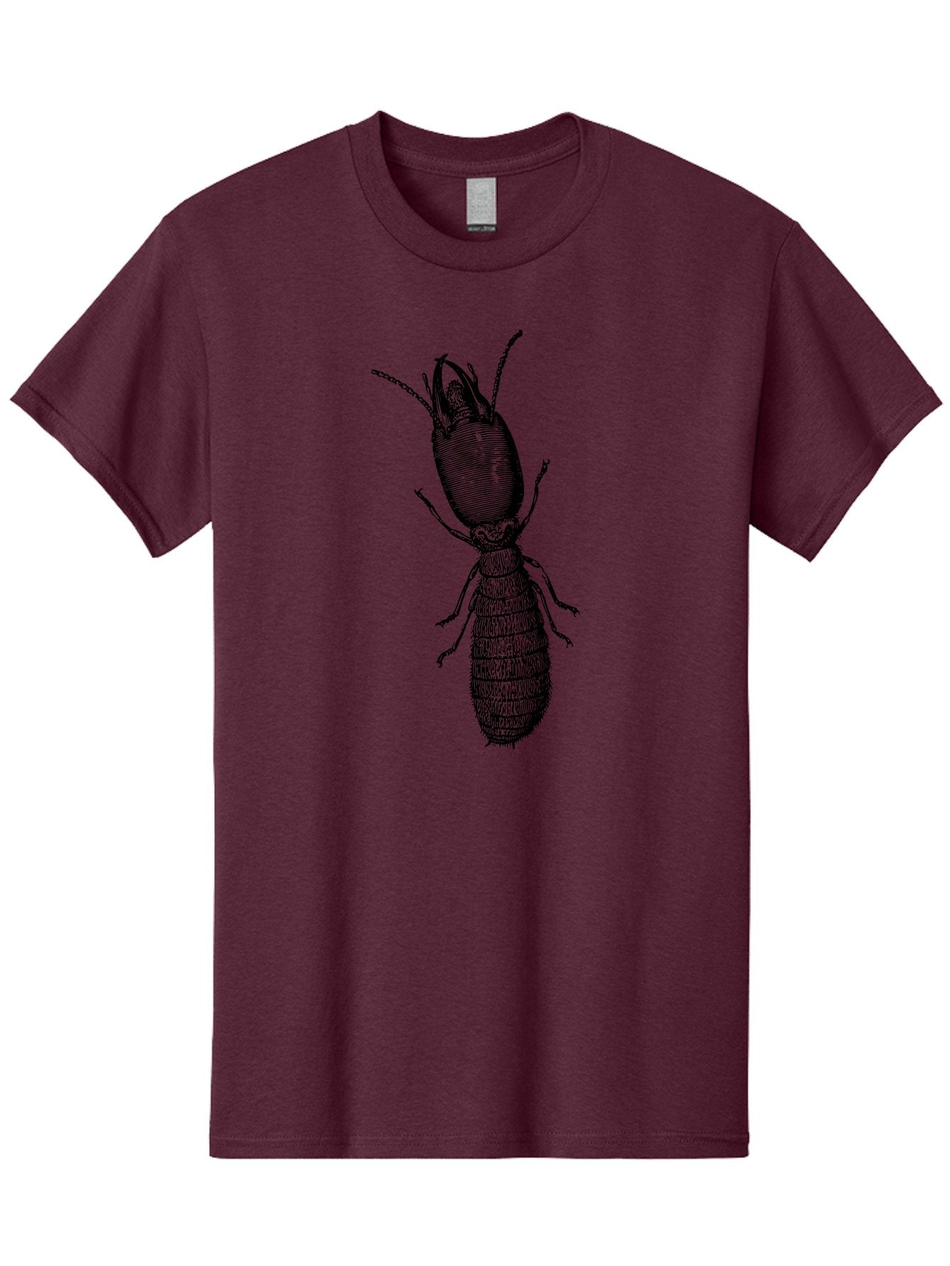 Beetle-Illustration Men'S Graphic Tee, 100% Cotton, Comfortable Casual Summer Wear, Machine Washable, Insect Anatomy, Entomology Illustration, Beetle Species, Detailed Drawing, Scientific Artwork, Insect Morphology, Nature Study Aab509 4