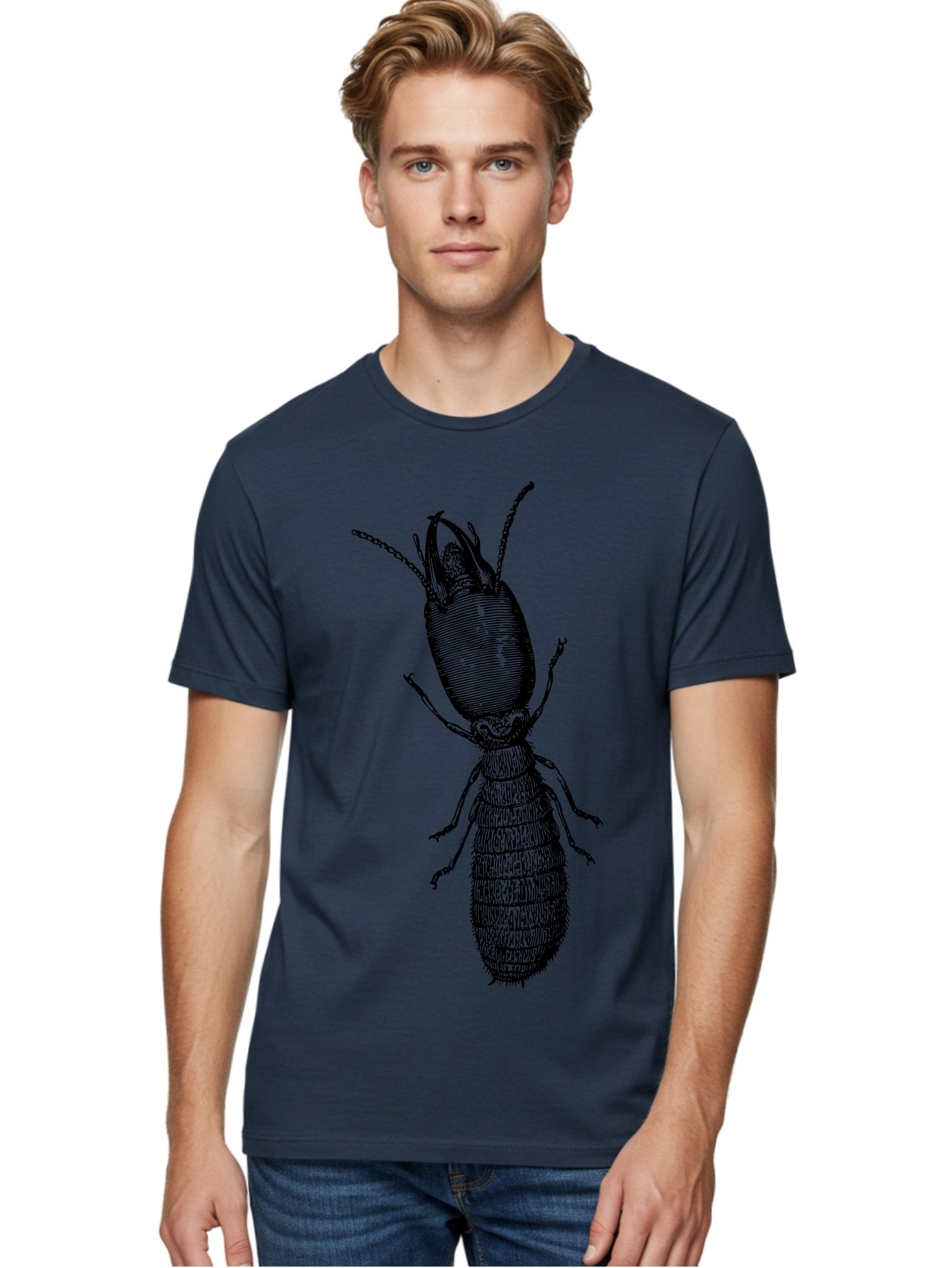 Beetle-Illustration Men'S Graphic Tee, 100% Cotton, Comfortable Casual Summer Wear, Machine Washable, Insect Anatomy, Entomology Illustration, Beetle Species, Detailed Drawing, Scientific Artwork, Insect Morphology, Nature Study Aab509 19